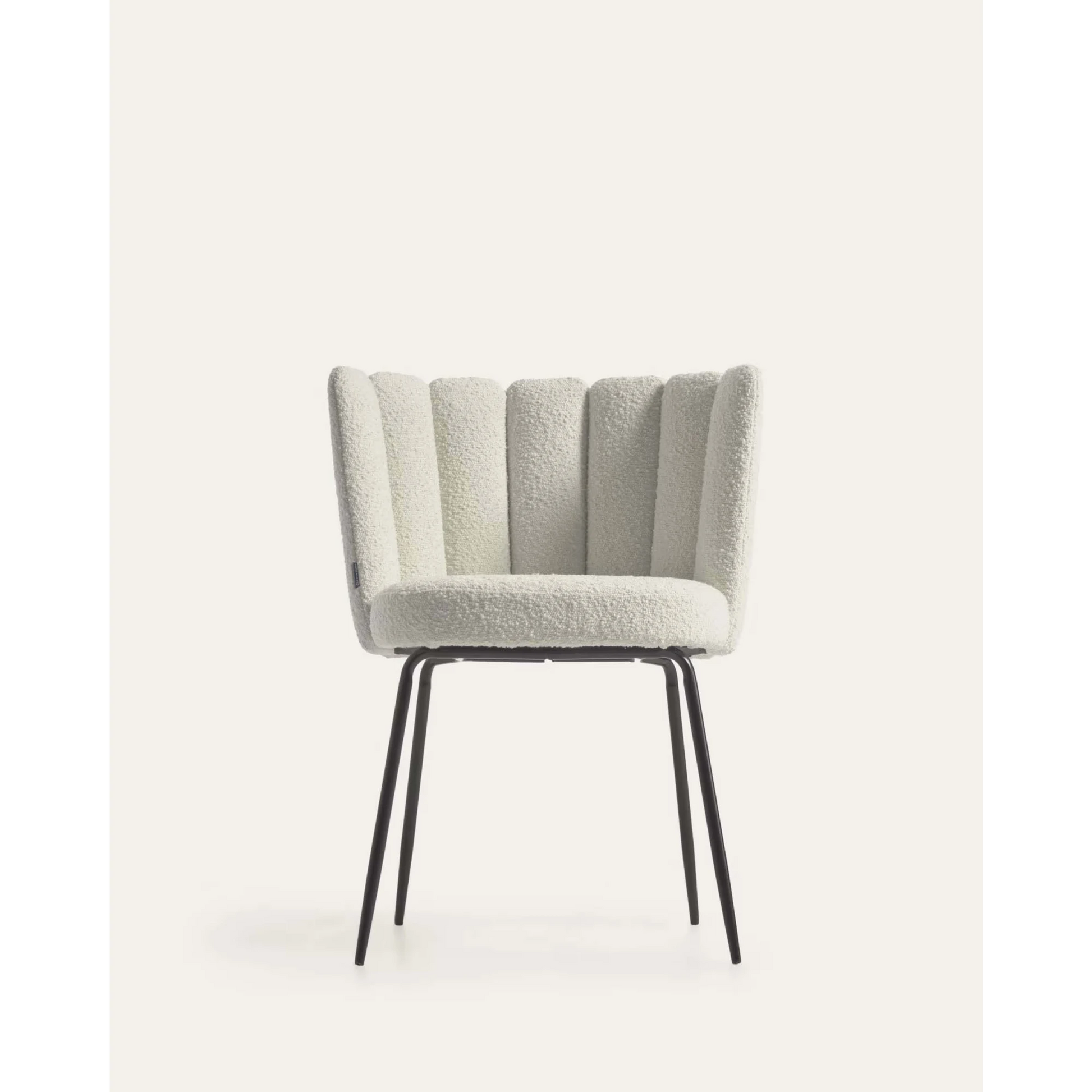 Kave Home Aniela Boucle Dining Chair, White