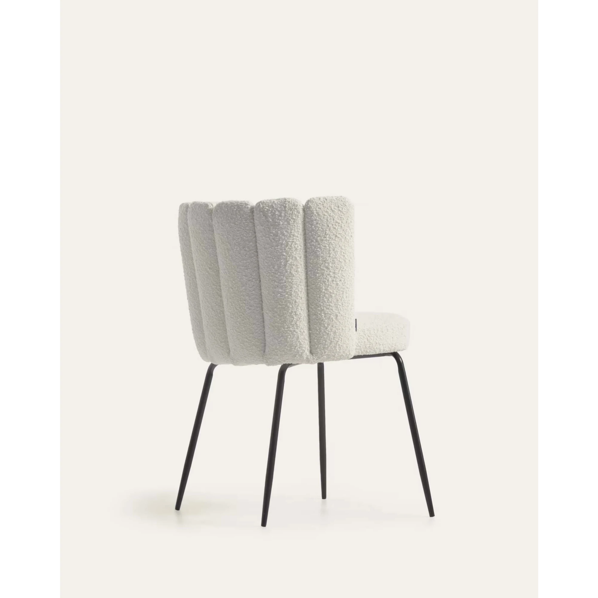 Kave Home Aniela Boucle Dining Chair, White