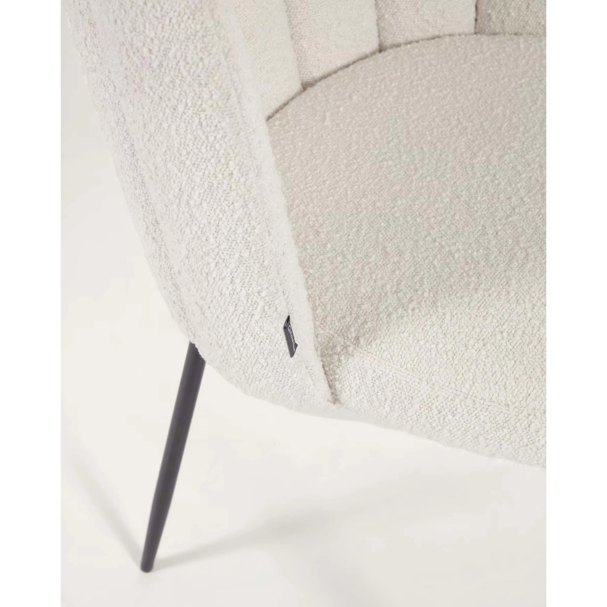 Kave Home Aniela Boucle Dining Chair, White