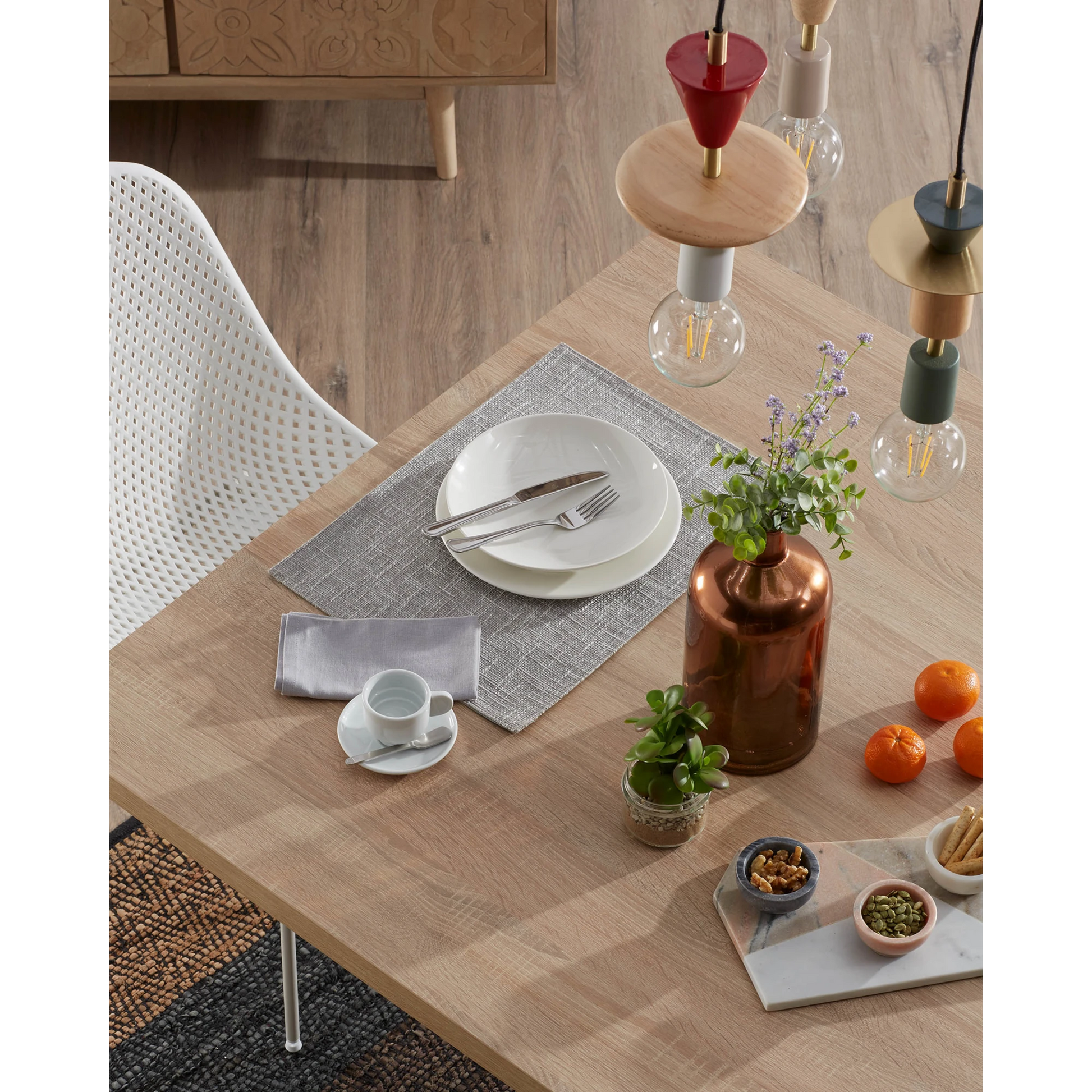 Kave Home Argo Dining Table, Natural Wood, 180cm