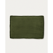 Kave Home Blok Corduroy Rectangle Cushion, Green, 60x40cm