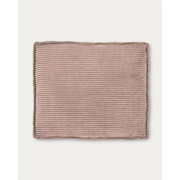 Kave Home Blok Corduroy Rectangle Cushion, Pink, 60x50cm