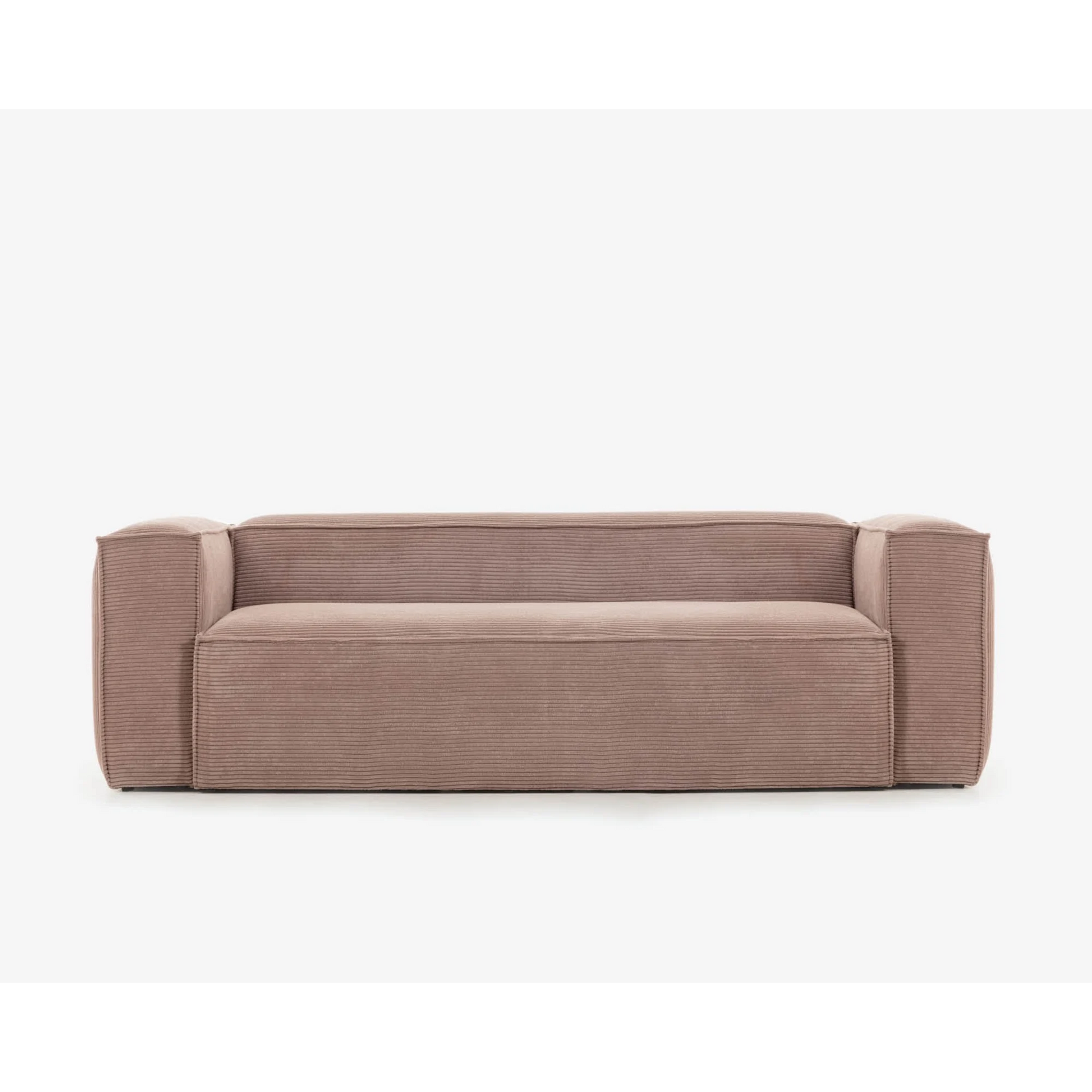 Kave Home Blok 3-Seat Sofa, Corduroy, Pink