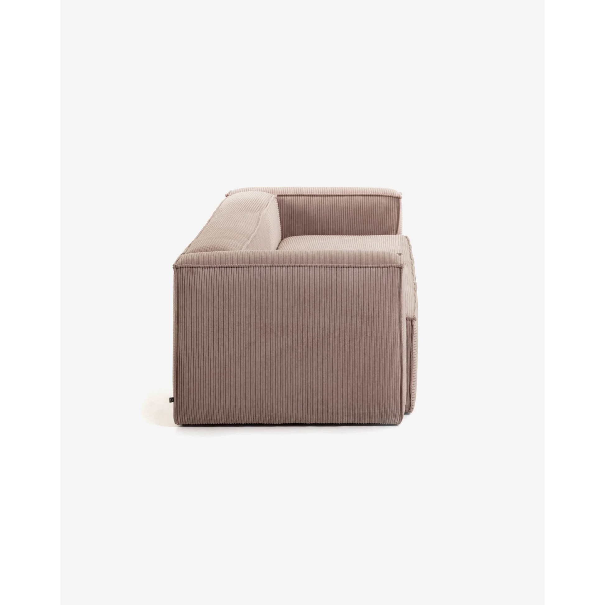 Kave Home Blok 3-Seat Sofa, Corduroy, Pink