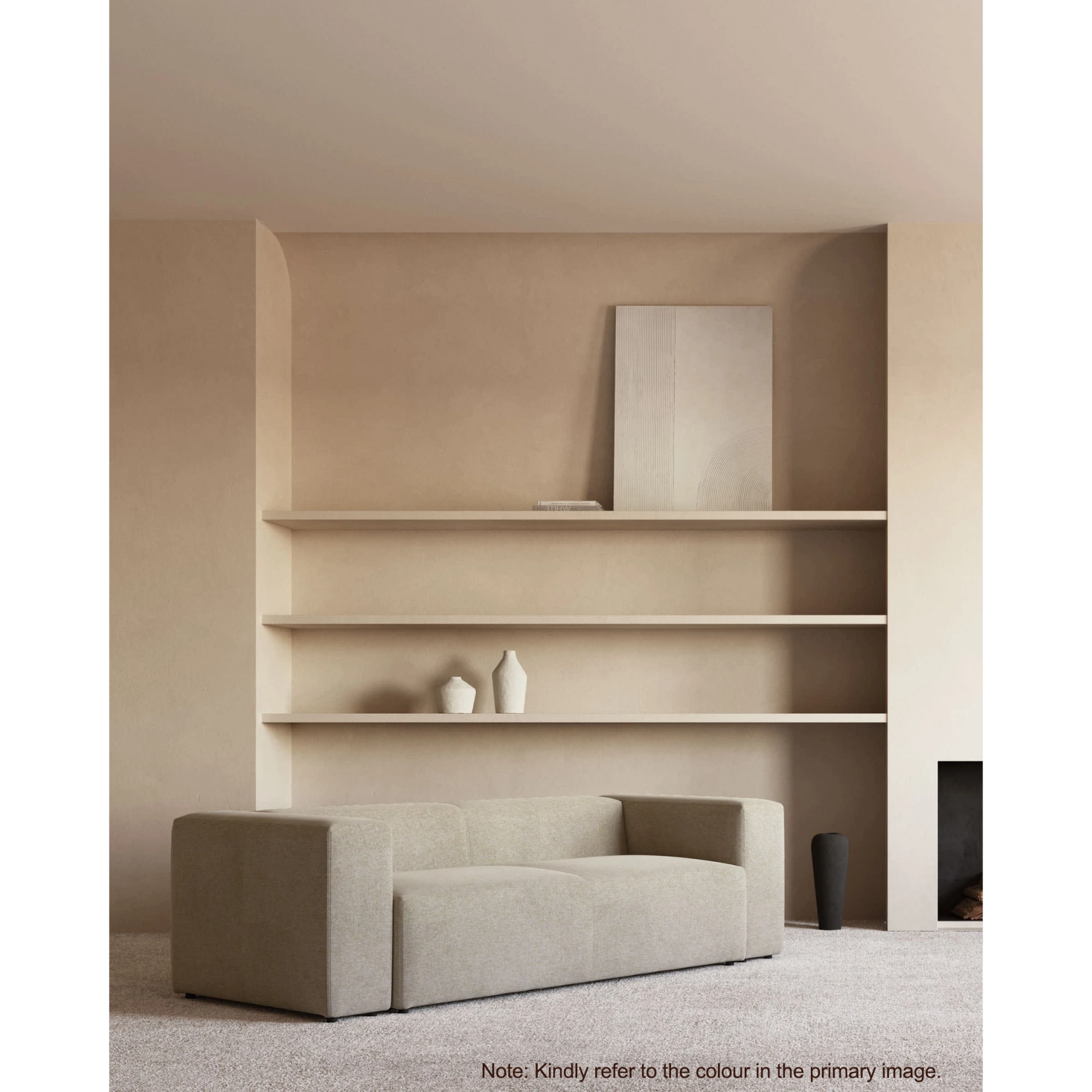 Kave Home Blok 3-Seat Sofa, Corduroy, Green