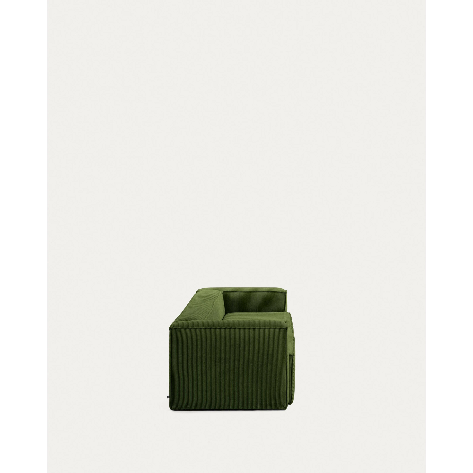 Kave Home Blok 3-Seat Sofa, Corduroy, Green