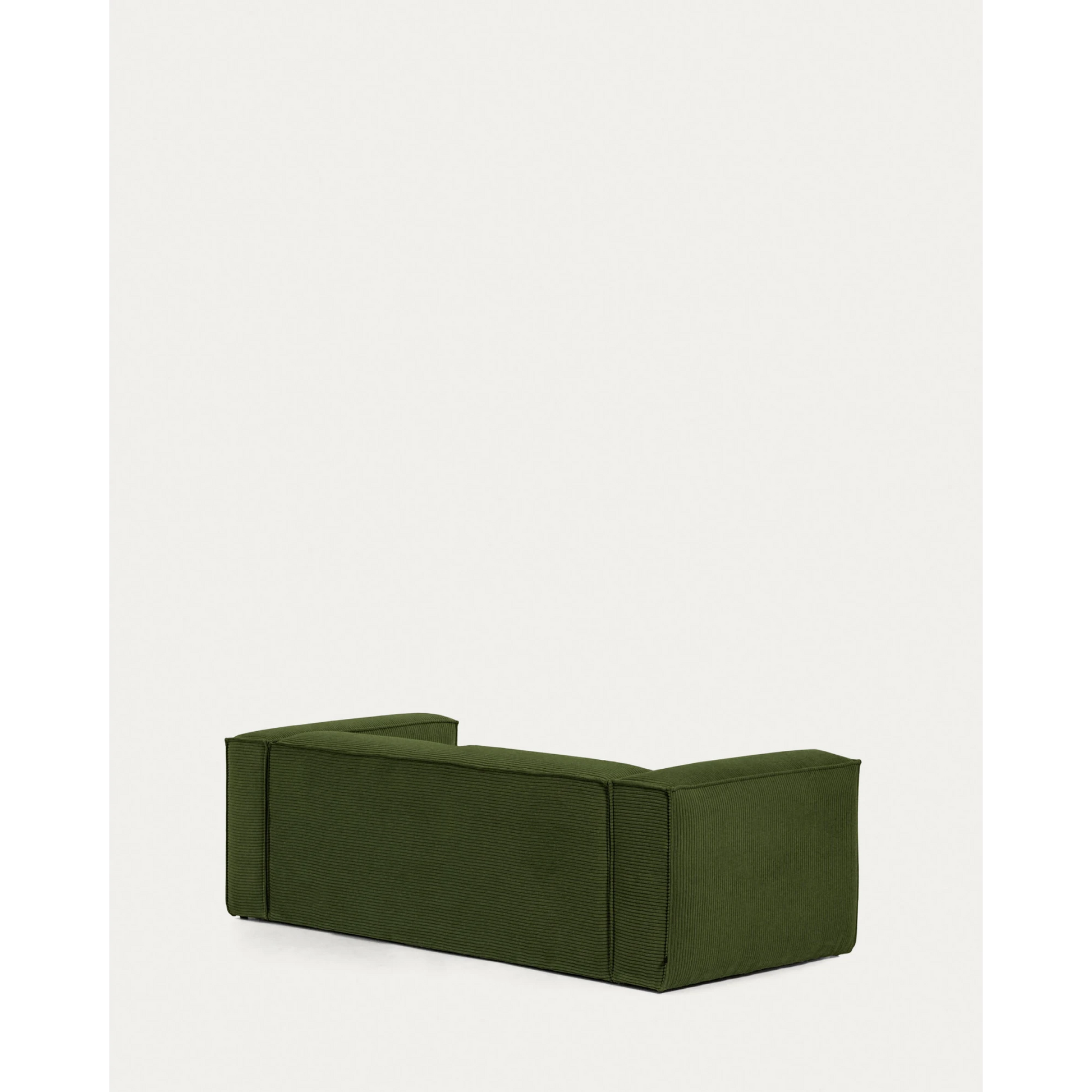 Kave Home Blok 3-Seat Sofa, Corduroy, Green