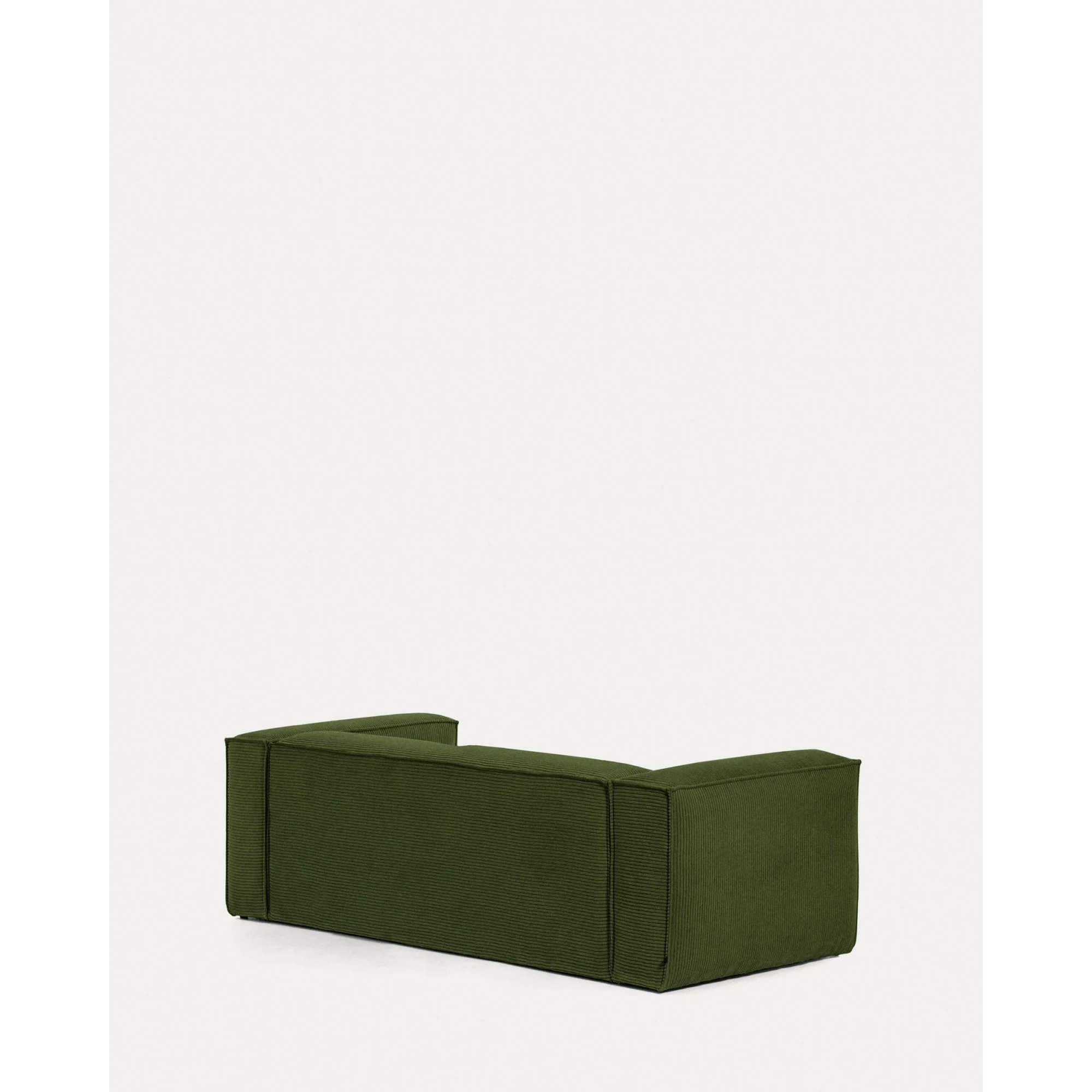 Kave Home Blok 3-Seat Sofa, Corduroy, Green