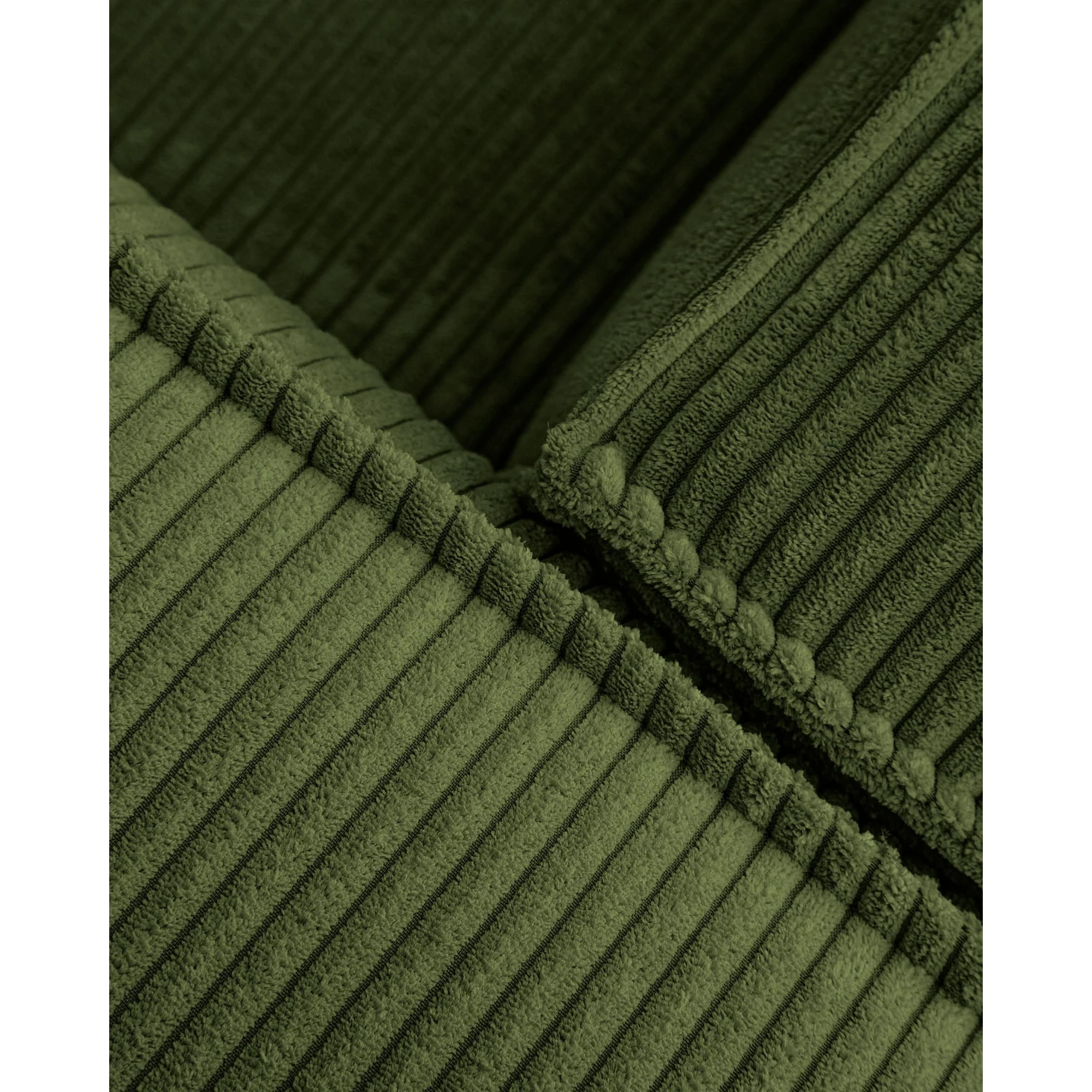 Kave Home Blok 3-Seat Sofa, Corduroy, Green