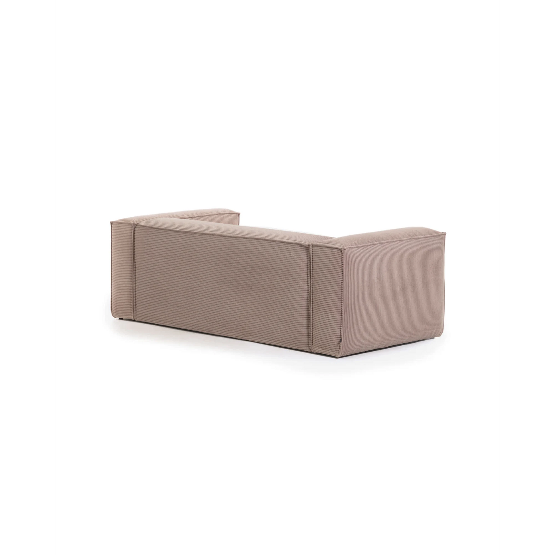 Kave Home Blok 2-Seat Modular Sofa with Right Chaise, Corduroy, Pink