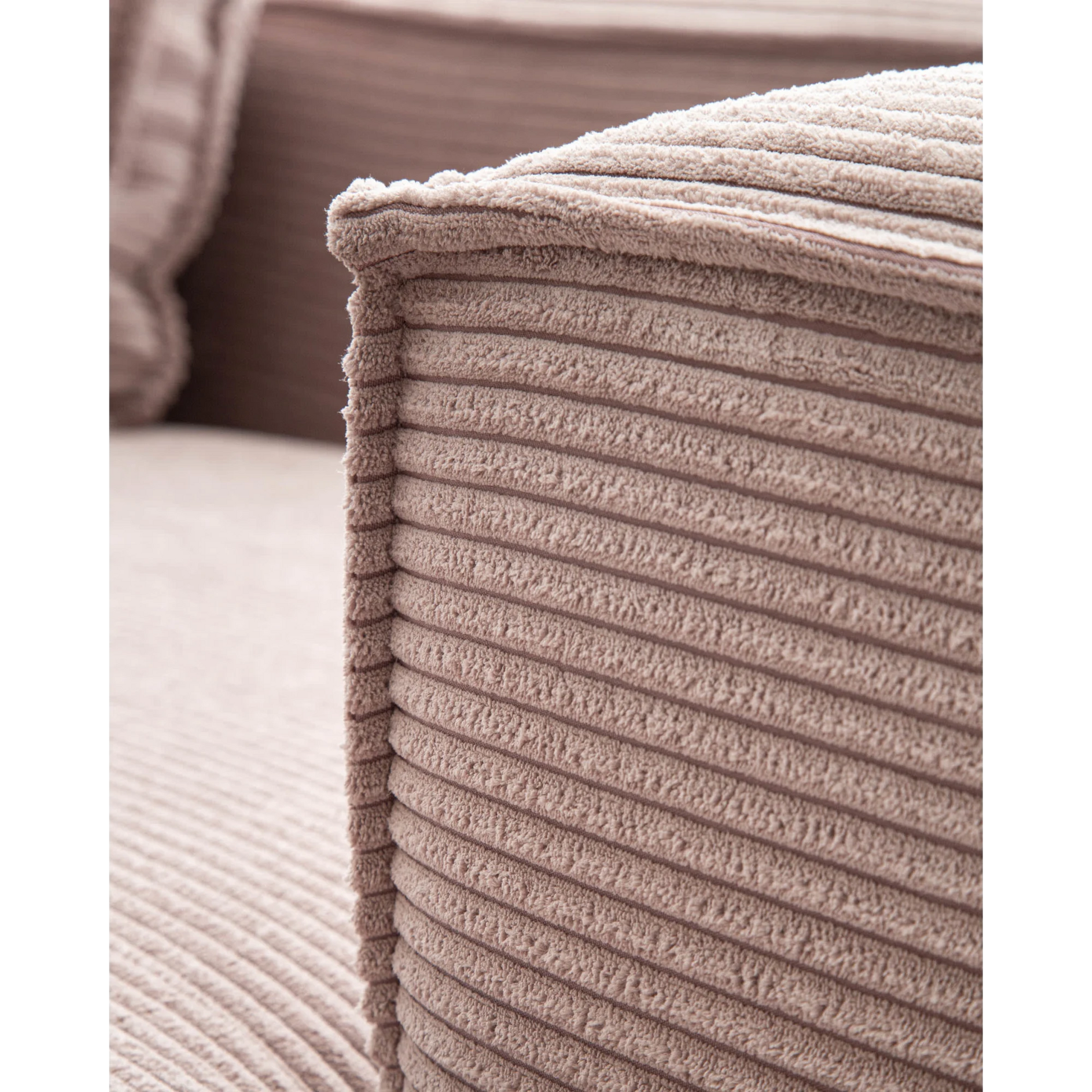 Kave Home Blok 2-Seat Modular Sofa with Left Chaise, Corduroy, Pink