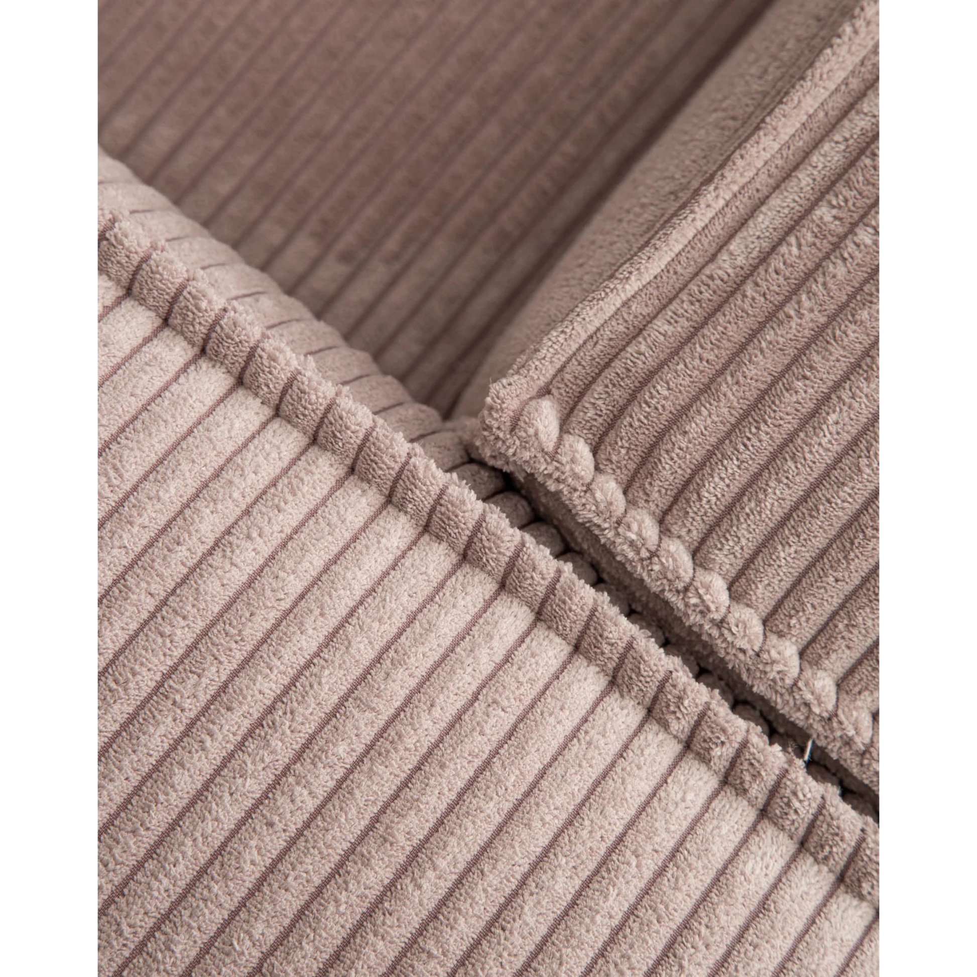 Kave Home Blok 2-Seat Modular Sofa with Left Chaise, Corduroy, Pink