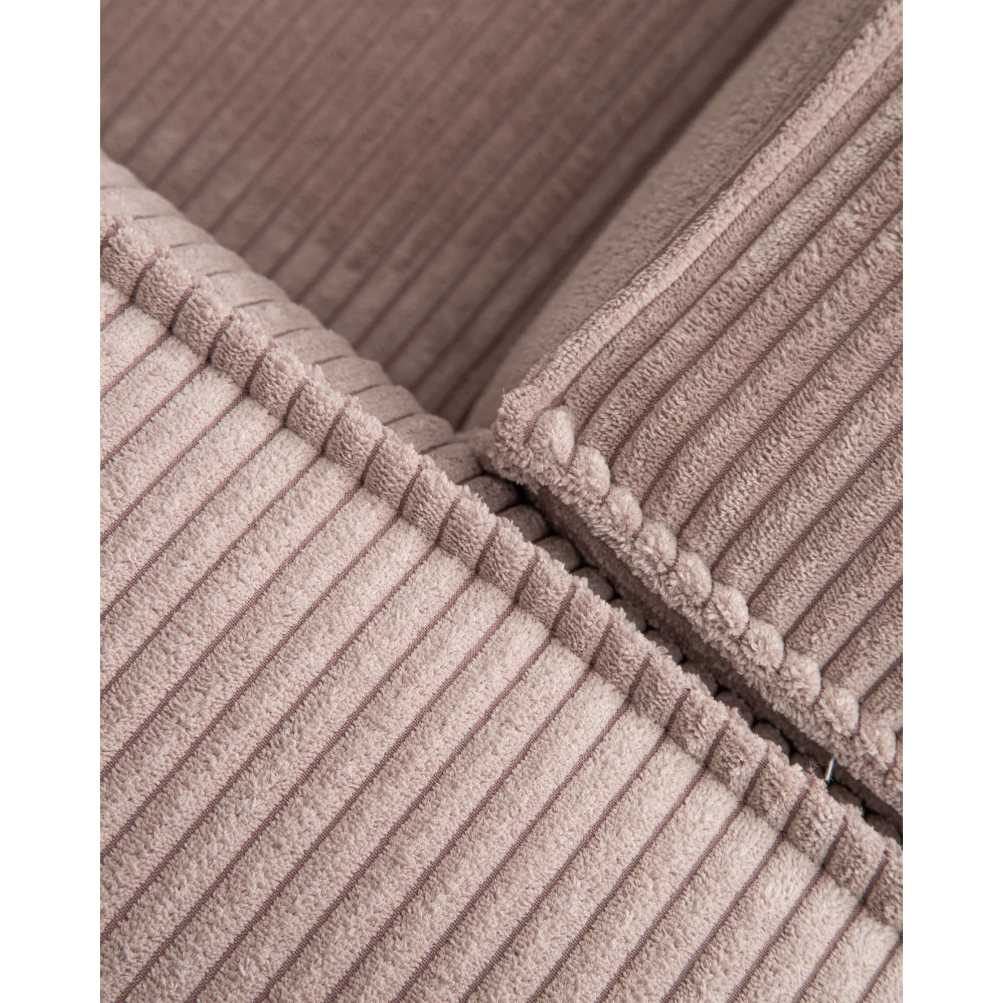 Kave Home Blok 3-Seat Modular Sofa with Left Chaise, Corduroy, Pink