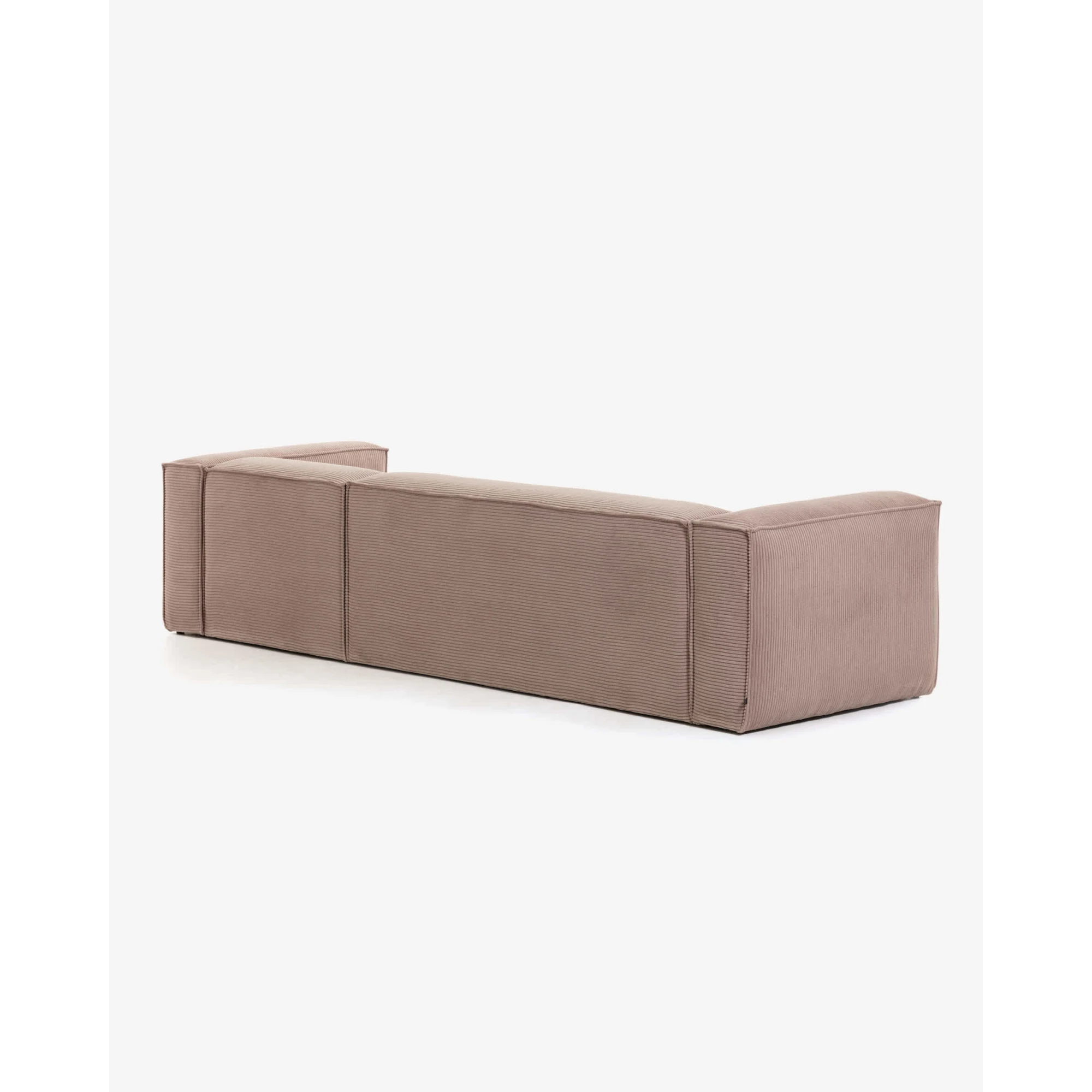 Kave Home Blok 4-Seat Modular Sofa with Right Chaise, Corduroy, Pink