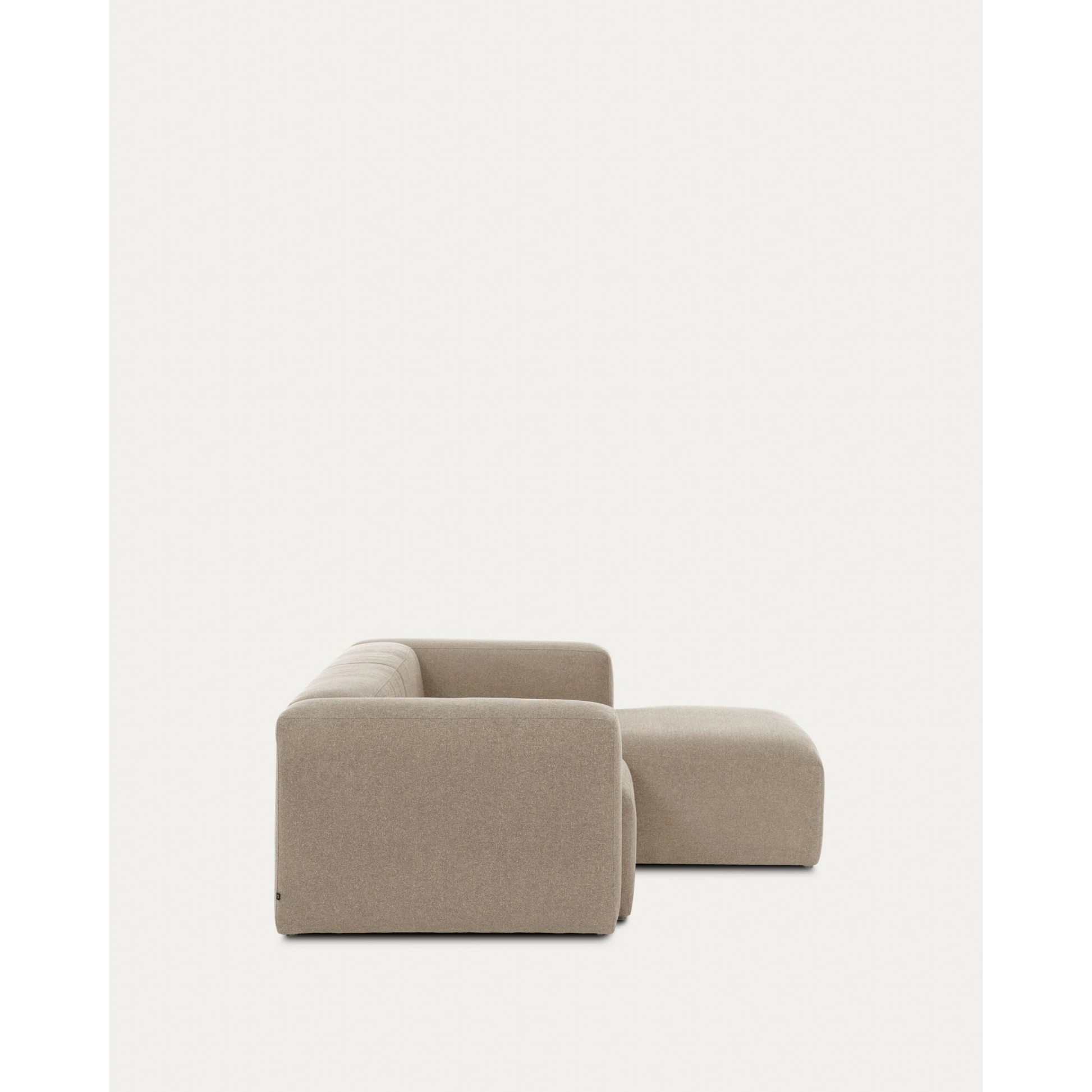Kave Home Blok 2-Seat Modular Sofa with Right Chaise, Beige