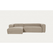 Kave Home Blok 3-Seat Modular Sofa with Left Chaise, Beige