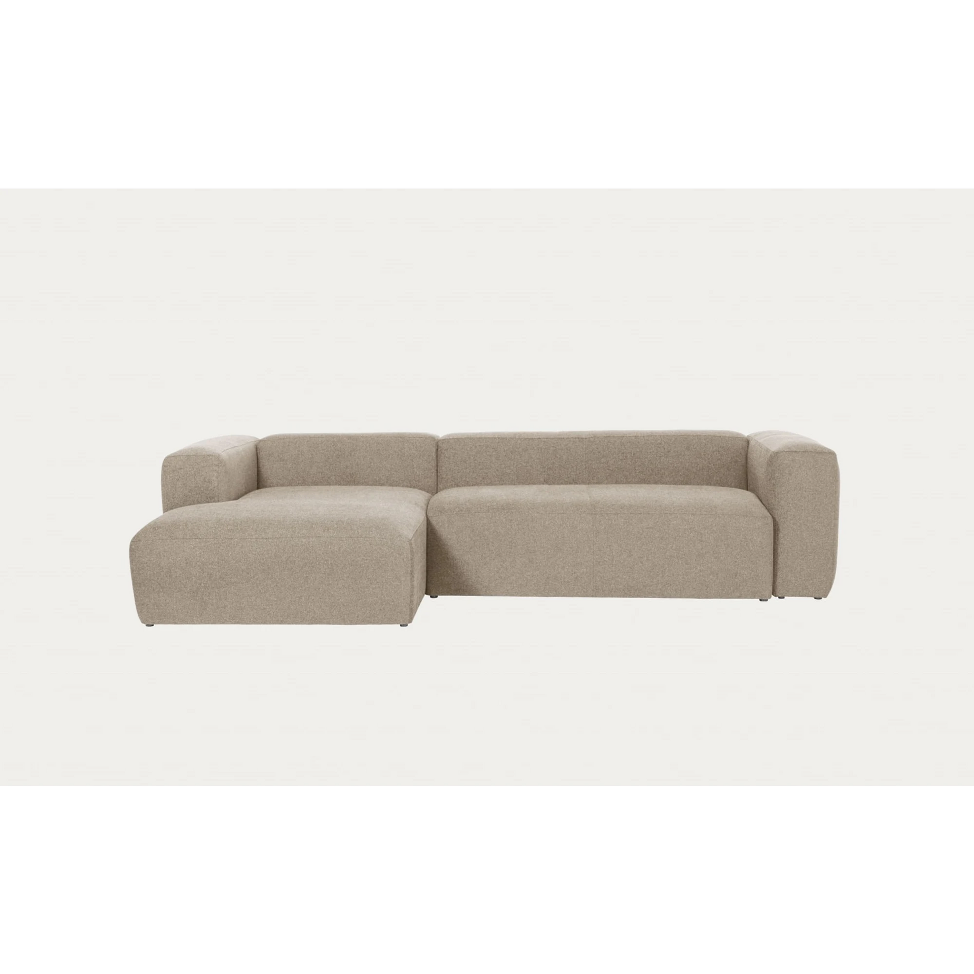 Kave Home Blok 3-Seat Modular Sofa with Left Chaise, Beige