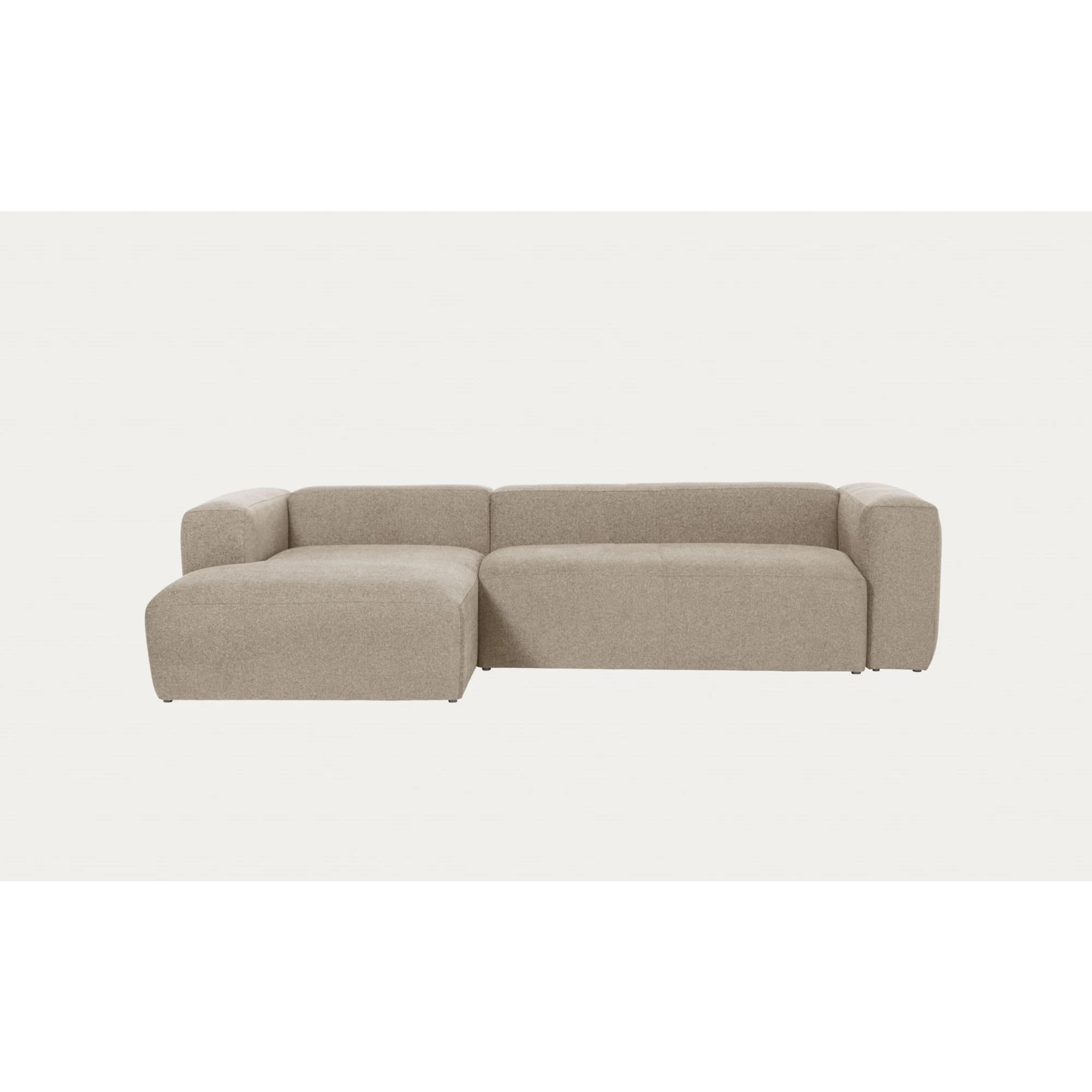 Kave Home Blok 3-Seat Modular Sofa with Left Chaise, Beige