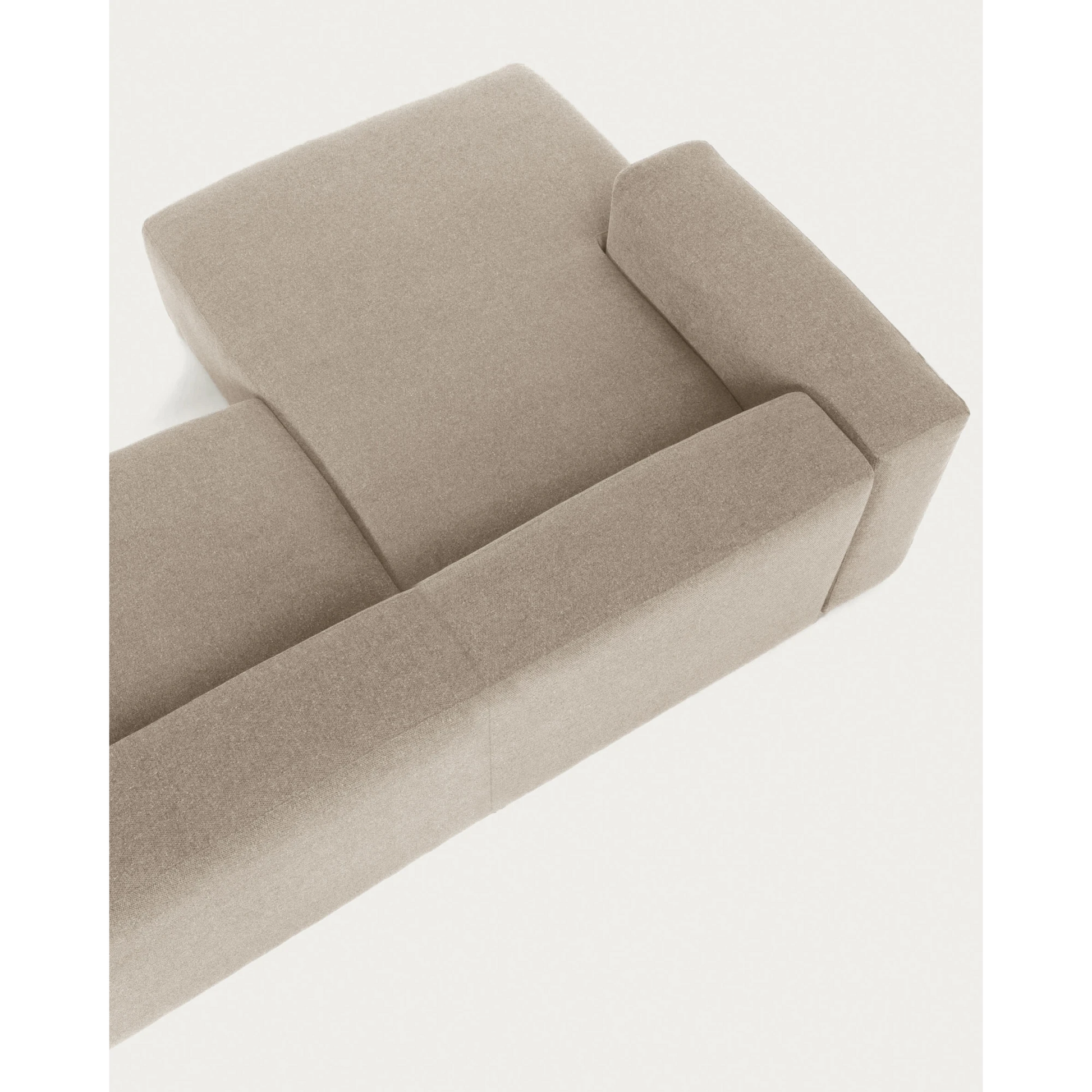 Kave Home Blok 3-Seat Modular Sofa with Left Chaise, Beige