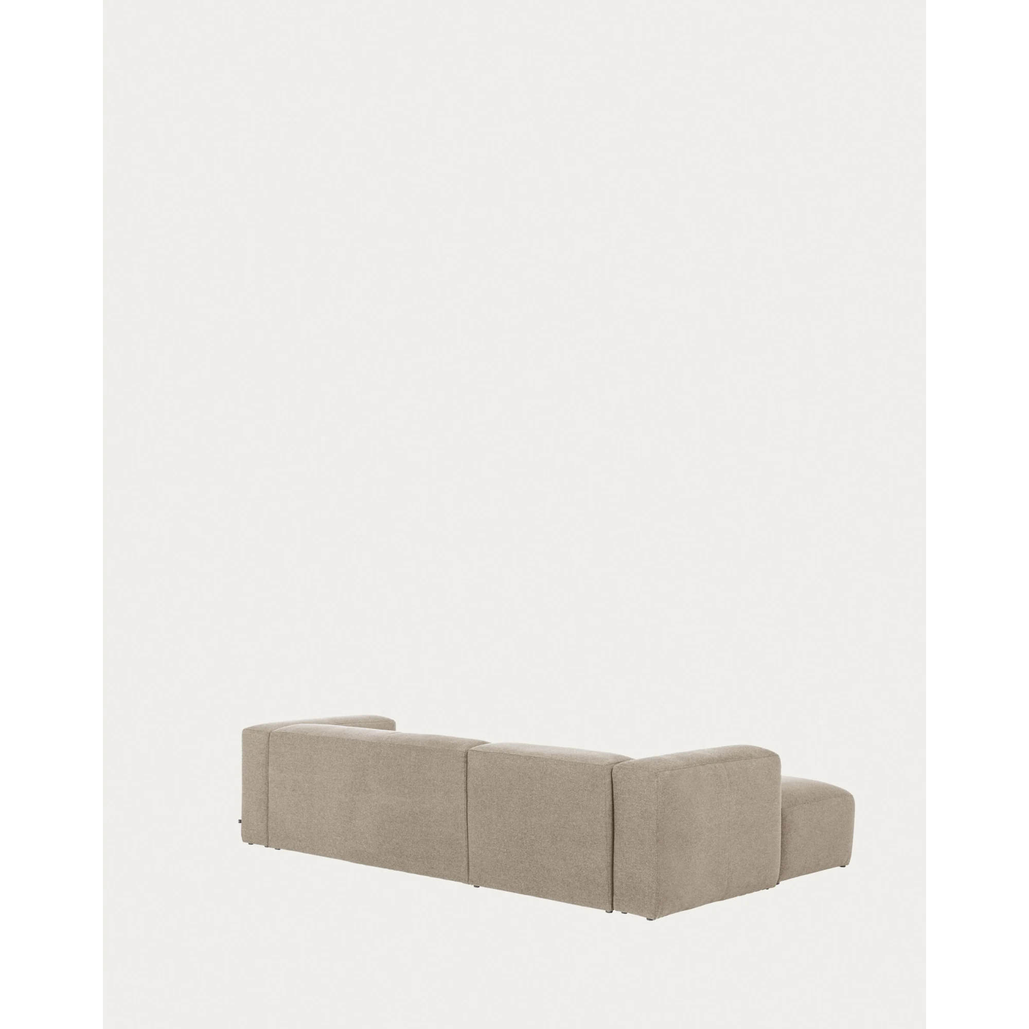 Kave Home Blok 3-Seat Modular Sofa with Left Chaise, Beige