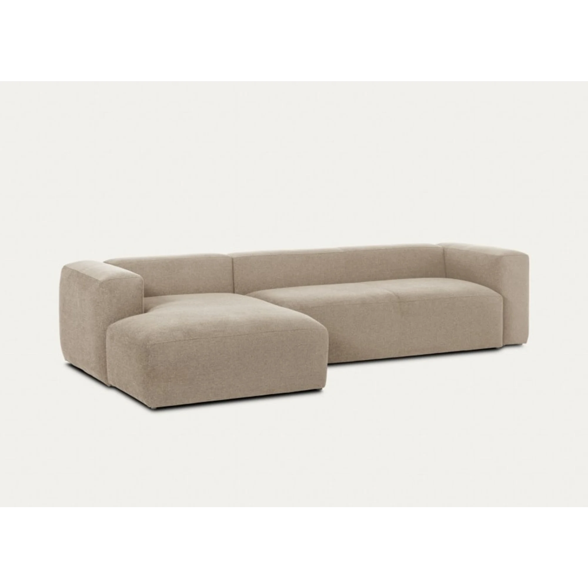 Kave Home Blok 4-Seat Modular Sofa with Left Chaise, Beige