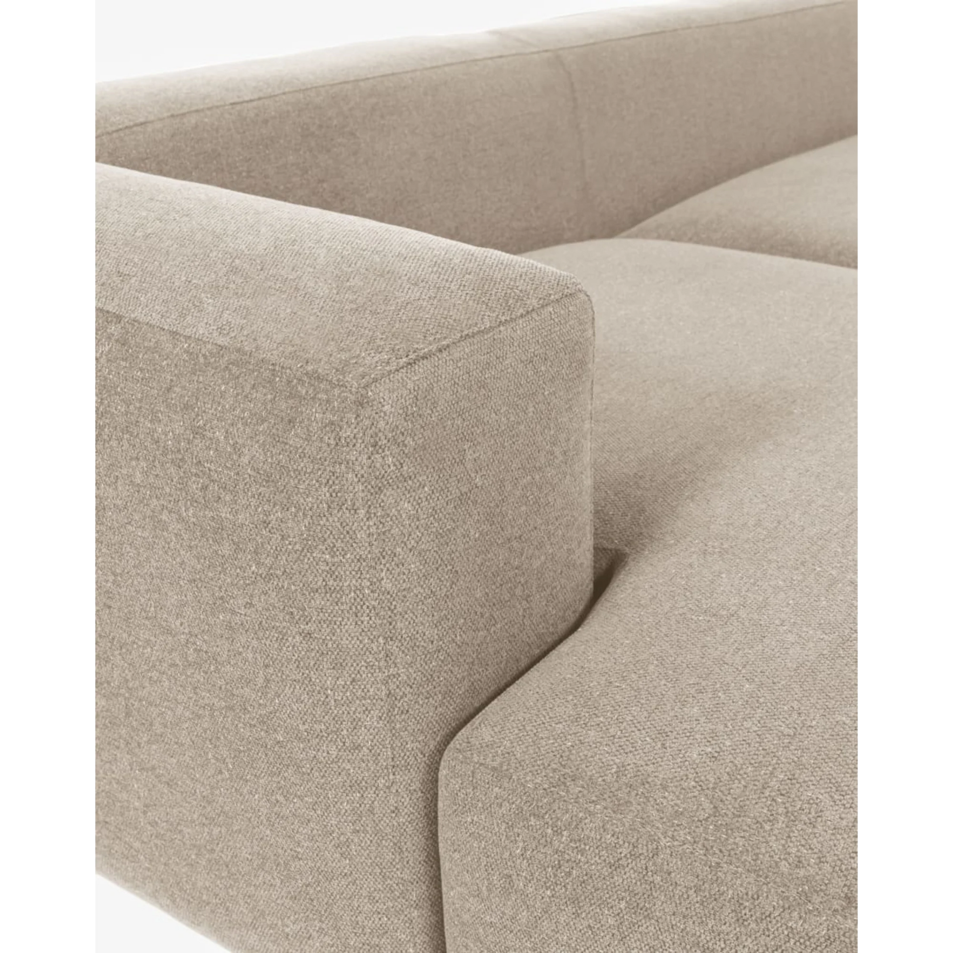 Kave Home Blok 4-Seat Modular Sofa with Left Chaise, Beige