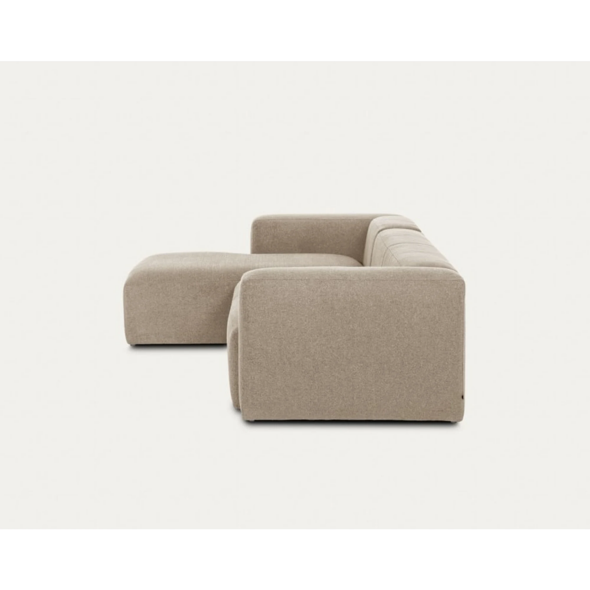 Kave Home Blok 4-Seat Modular Sofa with Left Chaise, Beige