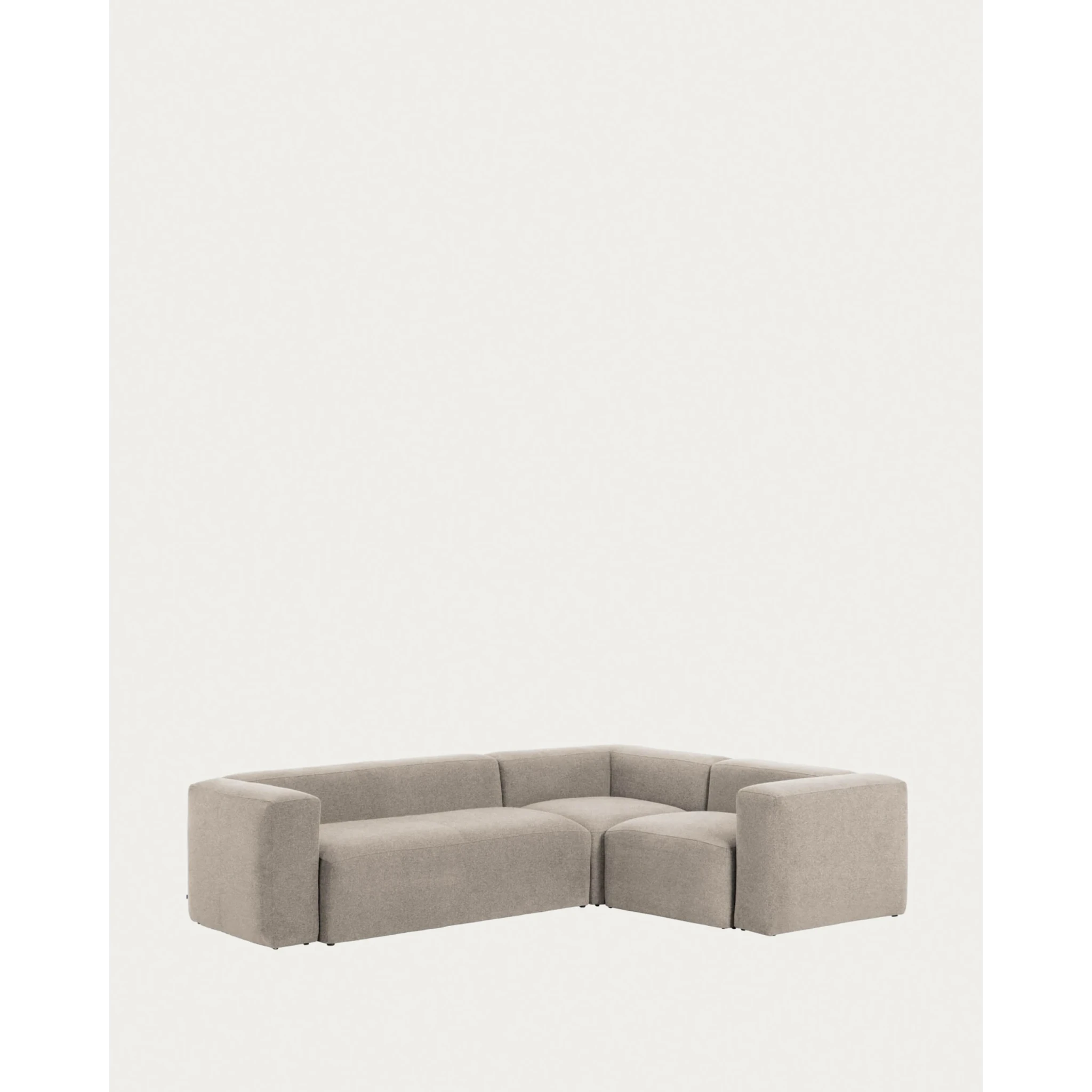 Kave Home Blok 3-Seat Corner Sofa, Beige