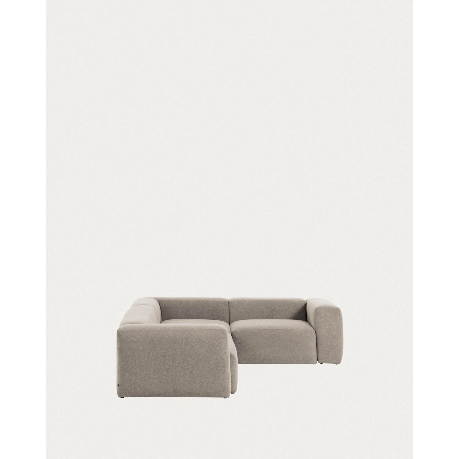 Kave Home Blok 3-Seat Corner Sofa, Beige