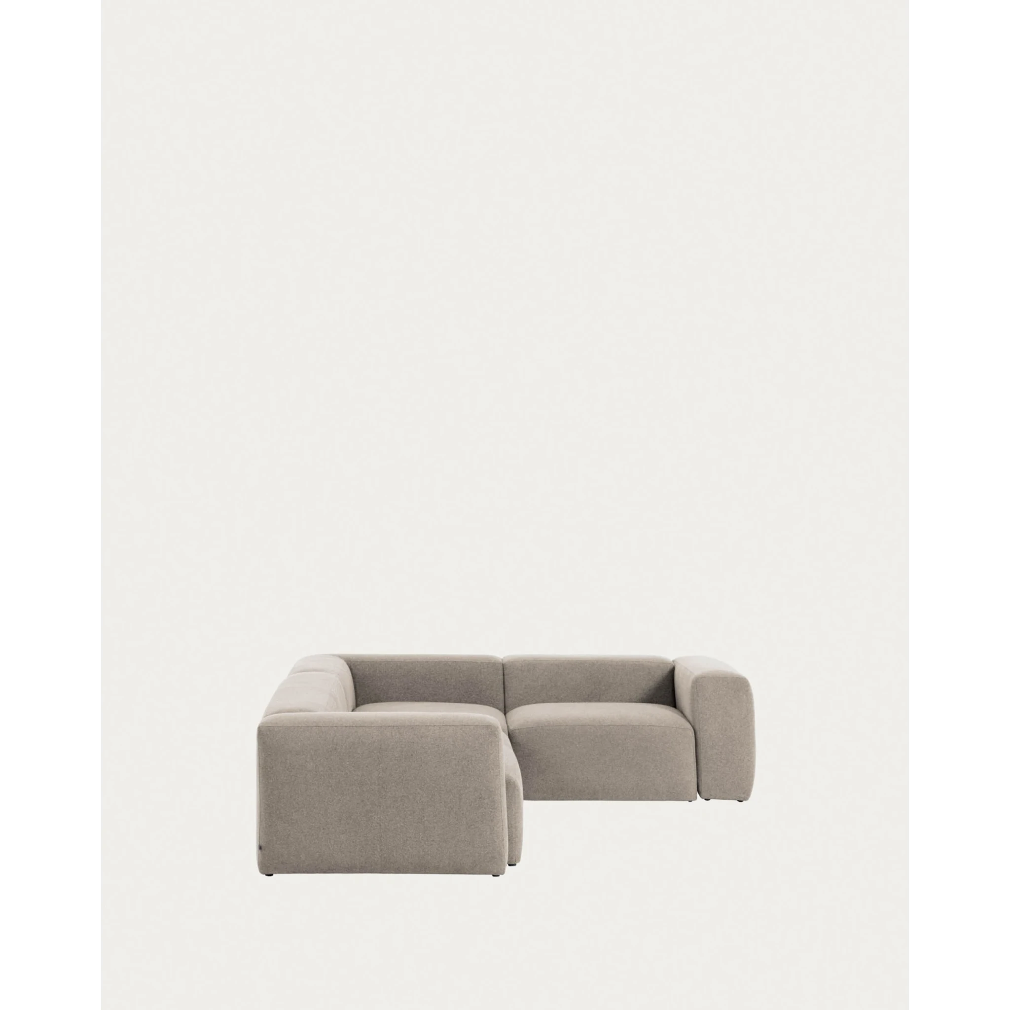 Kave Home Blok 3-Seat Corner Sofa, Beige