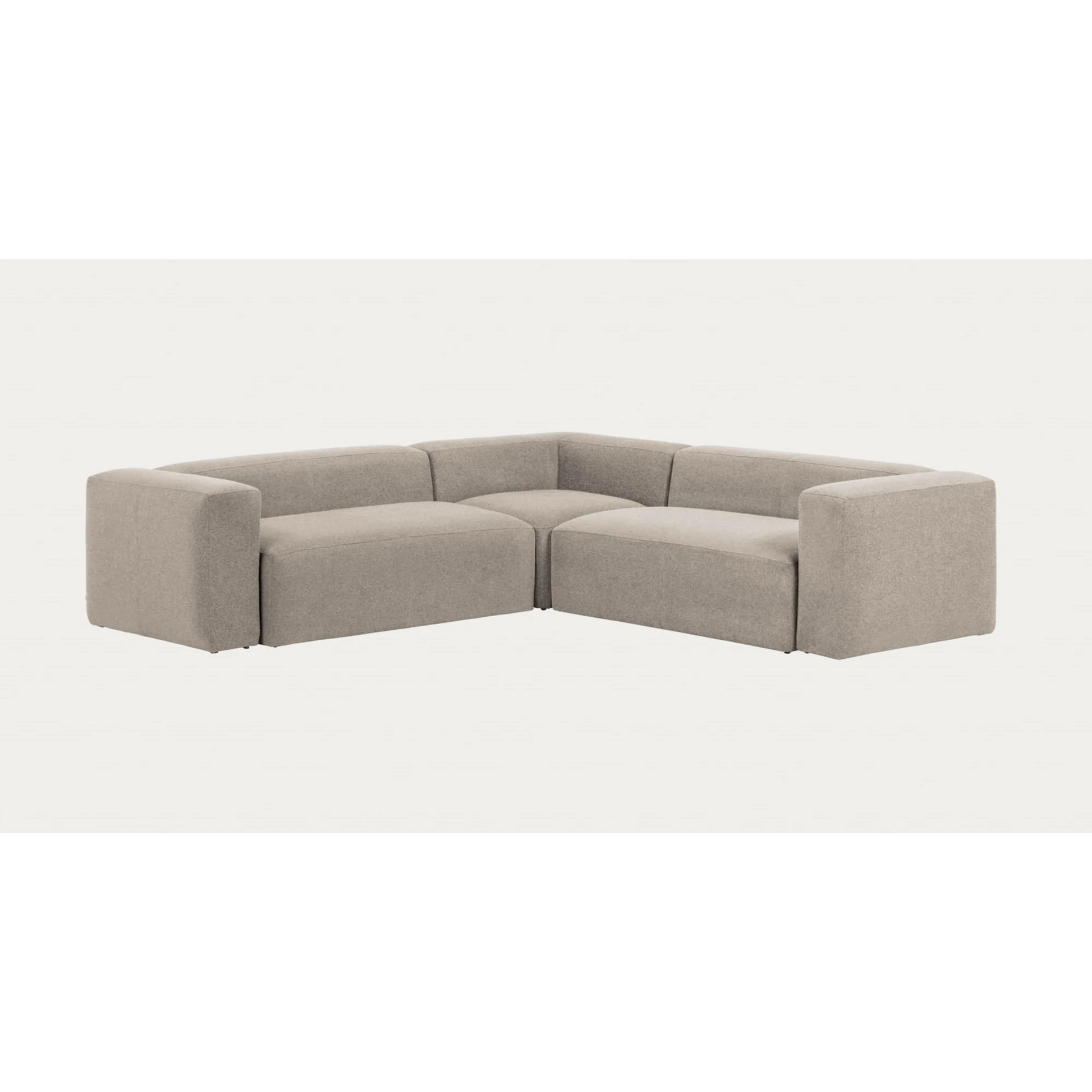 Kave Home Blok 4-Seat Corner Sofa, 290x290cm, Beige