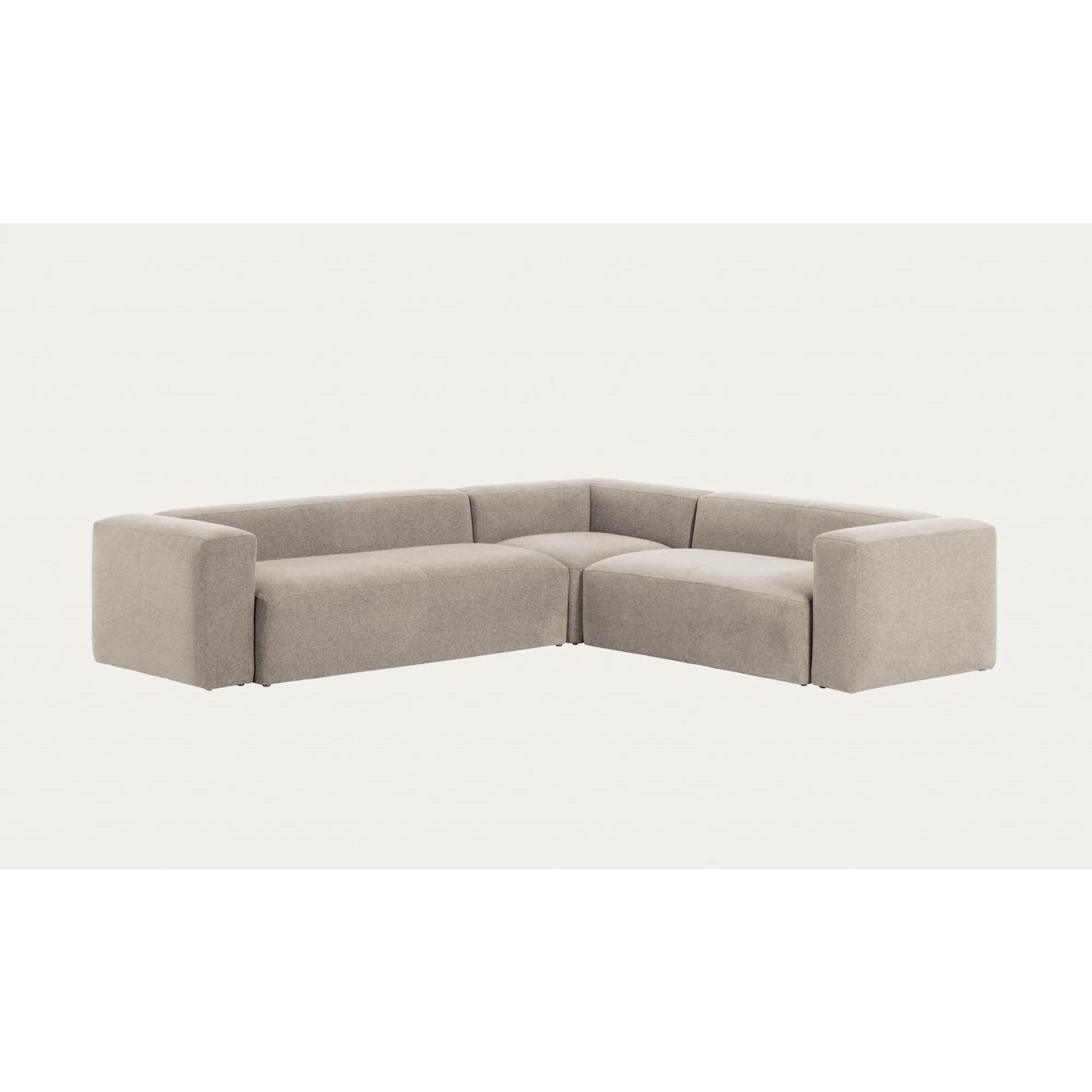 Kave Home Blok 5-Seat Corner Sofa, Beige