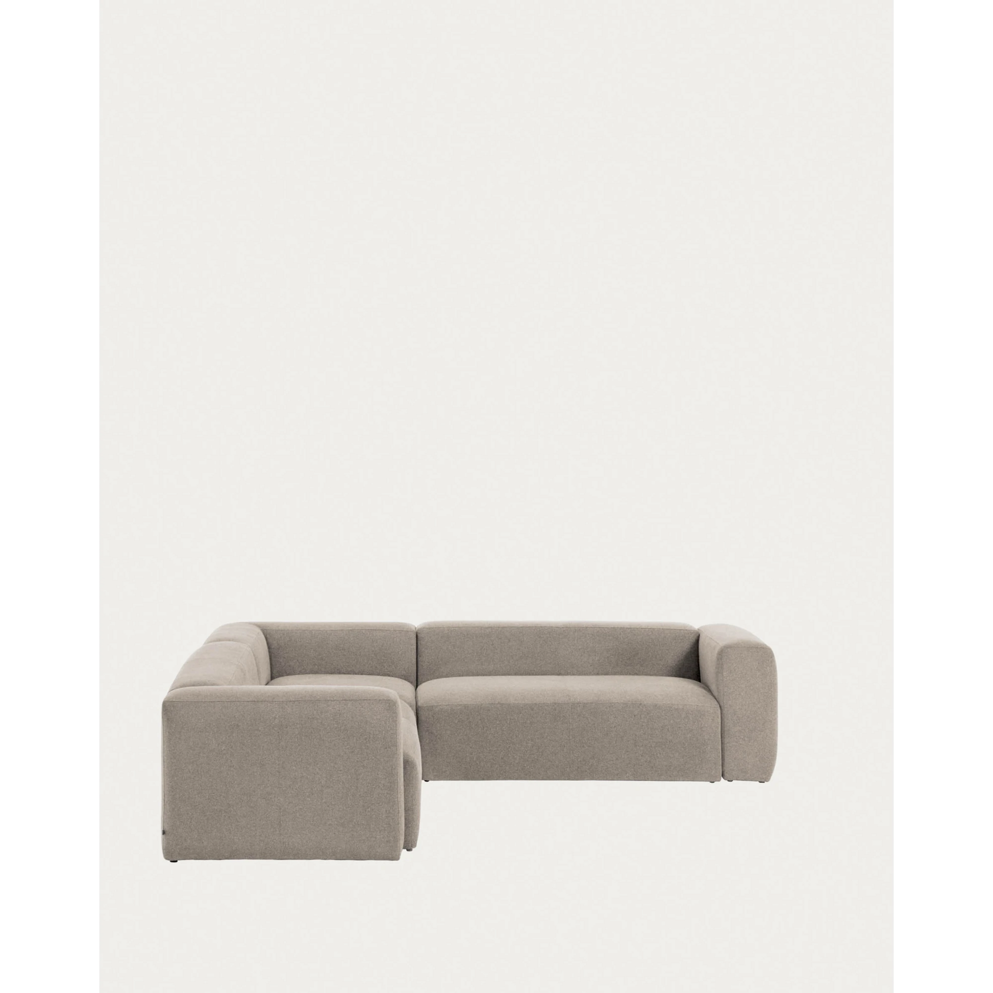 Kave Home Blok 5-Seat Corner Sofa, Beige