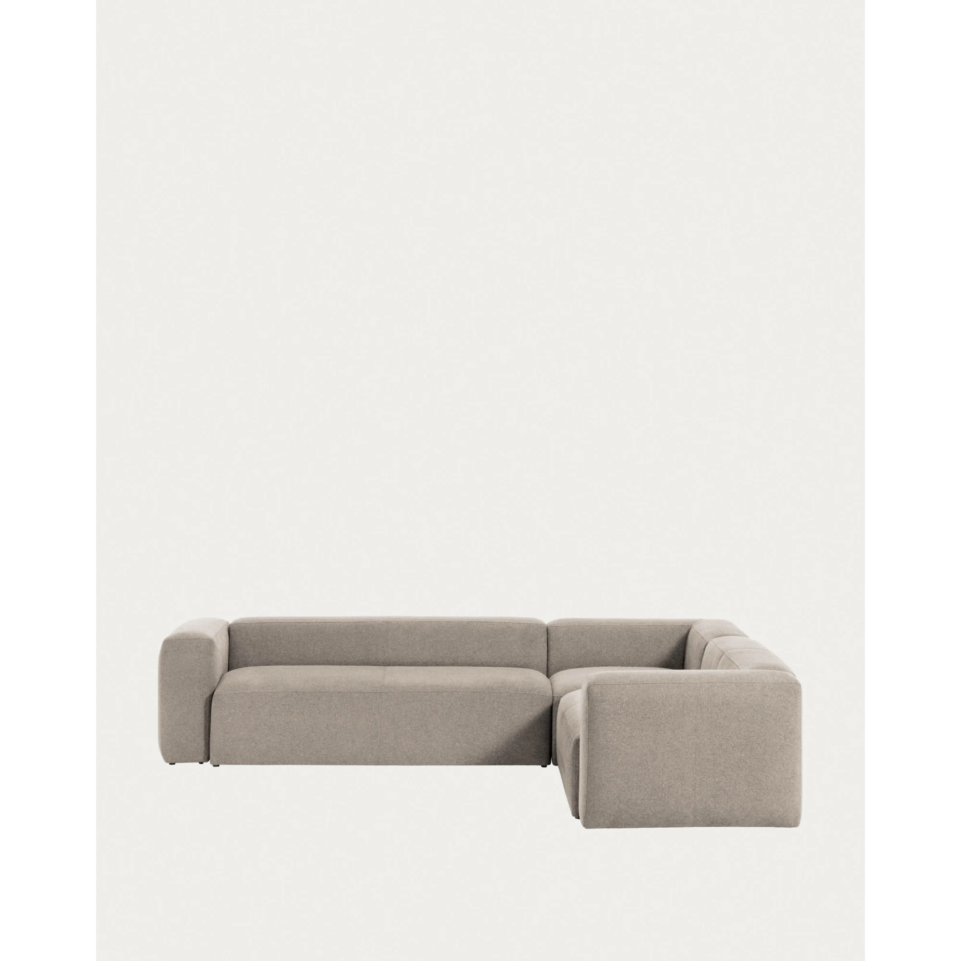 Kave Home Blok 5-Seat Corner Sofa, Beige