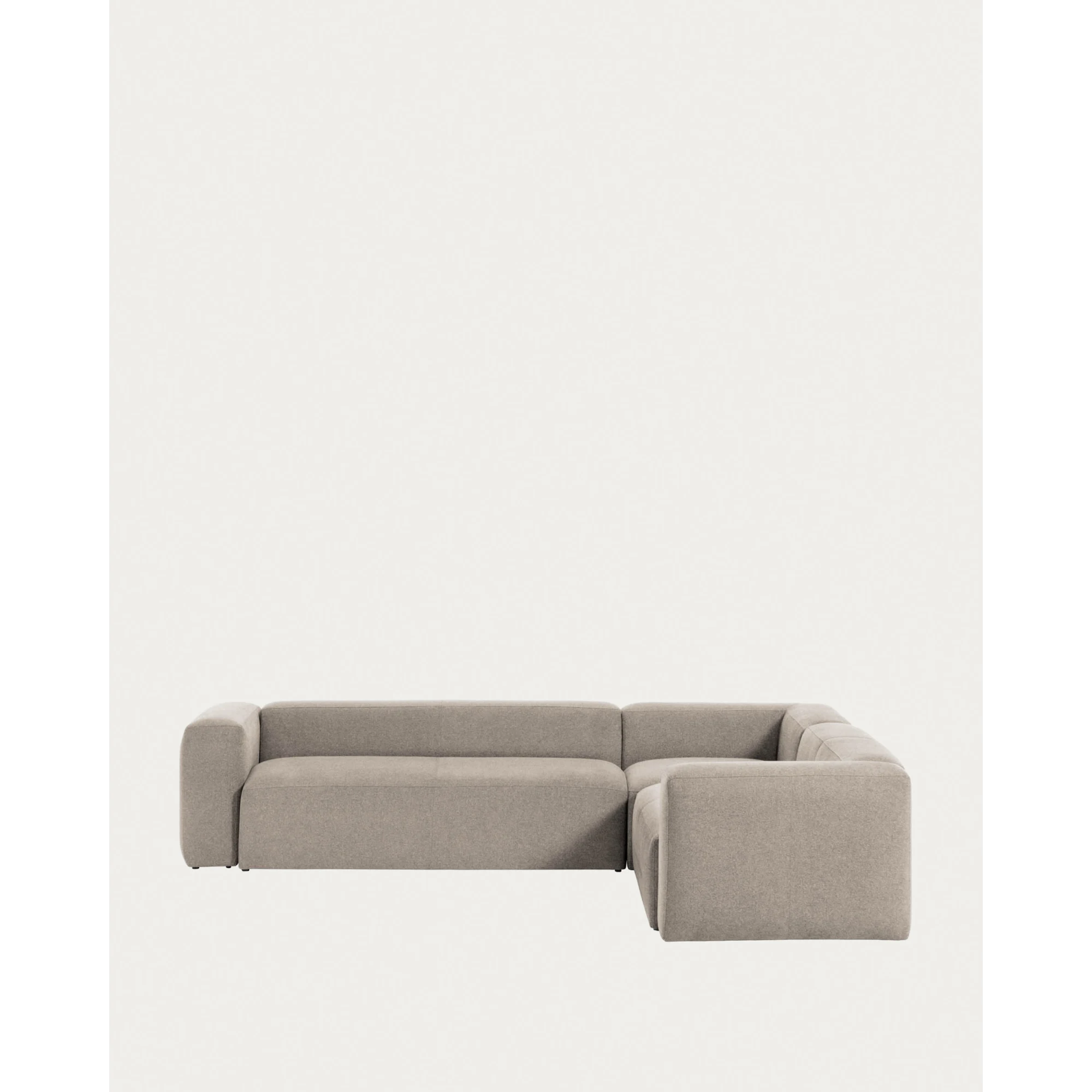 Kave Home Blok 5-Seat Corner Sofa, Beige