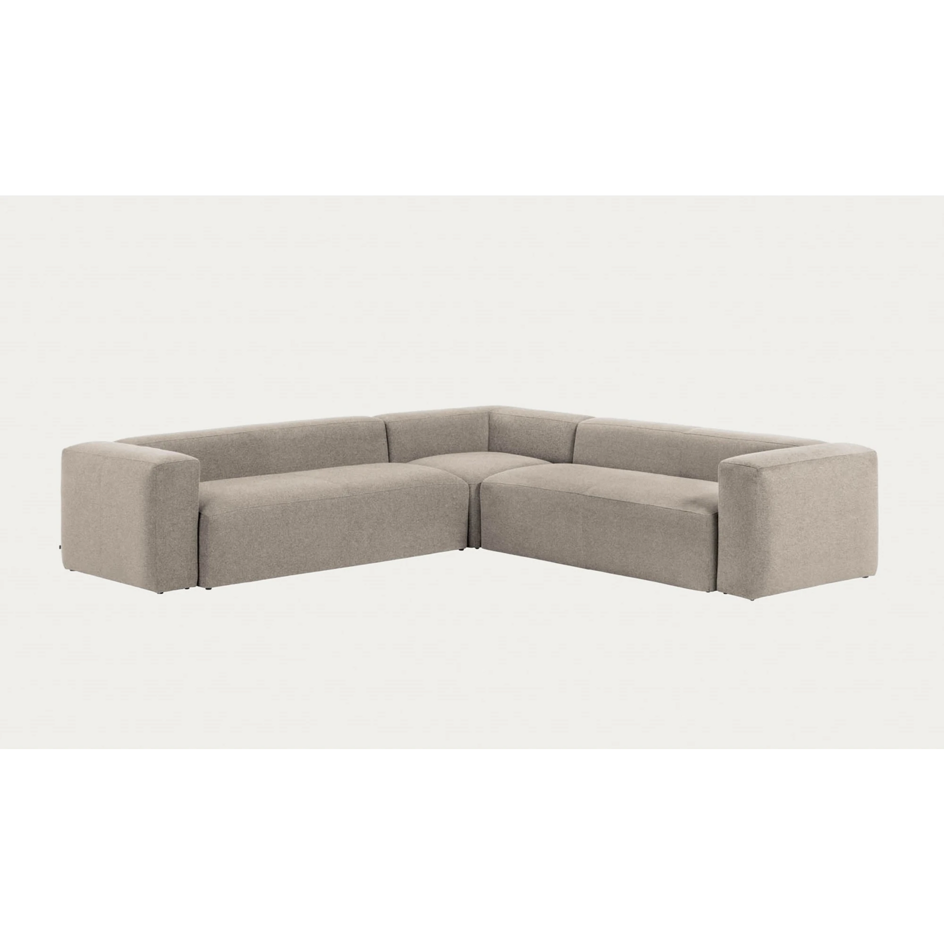 Kave Home Blok 6-Seat Corner Sofa, Beige
