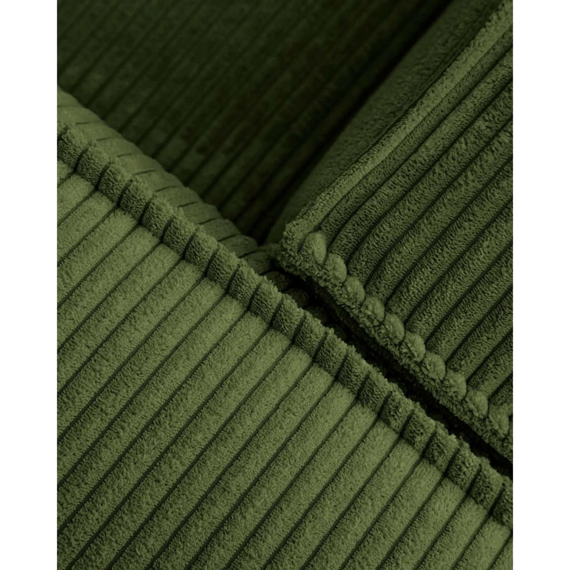 Kave Home Blok 4-Seat Modular Sofa with Left Chaise, Corduroy, Green