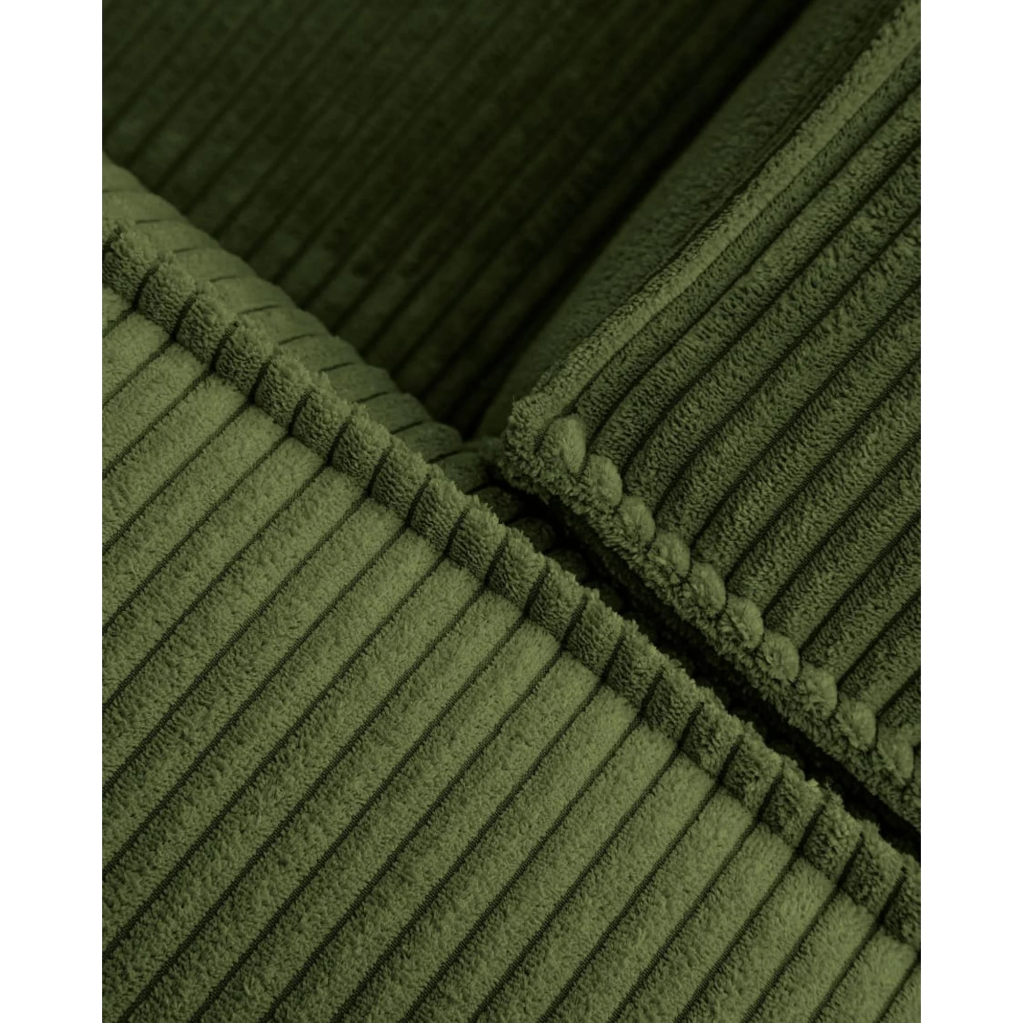 Kave Home Blok 4-Seat Modular Sofa with Left Chaise, Corduroy, Green