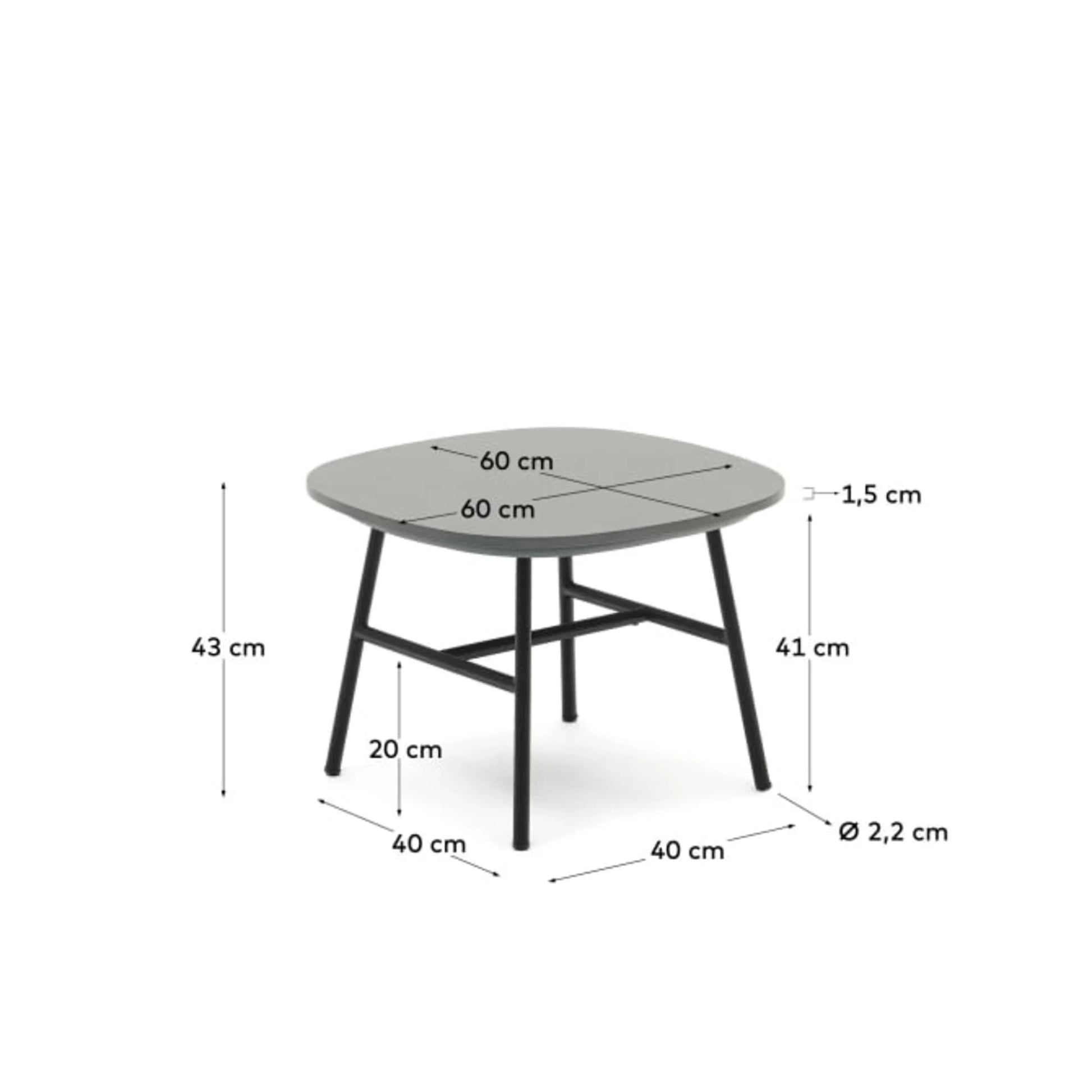 Kave Home Bramant Side Table, Black