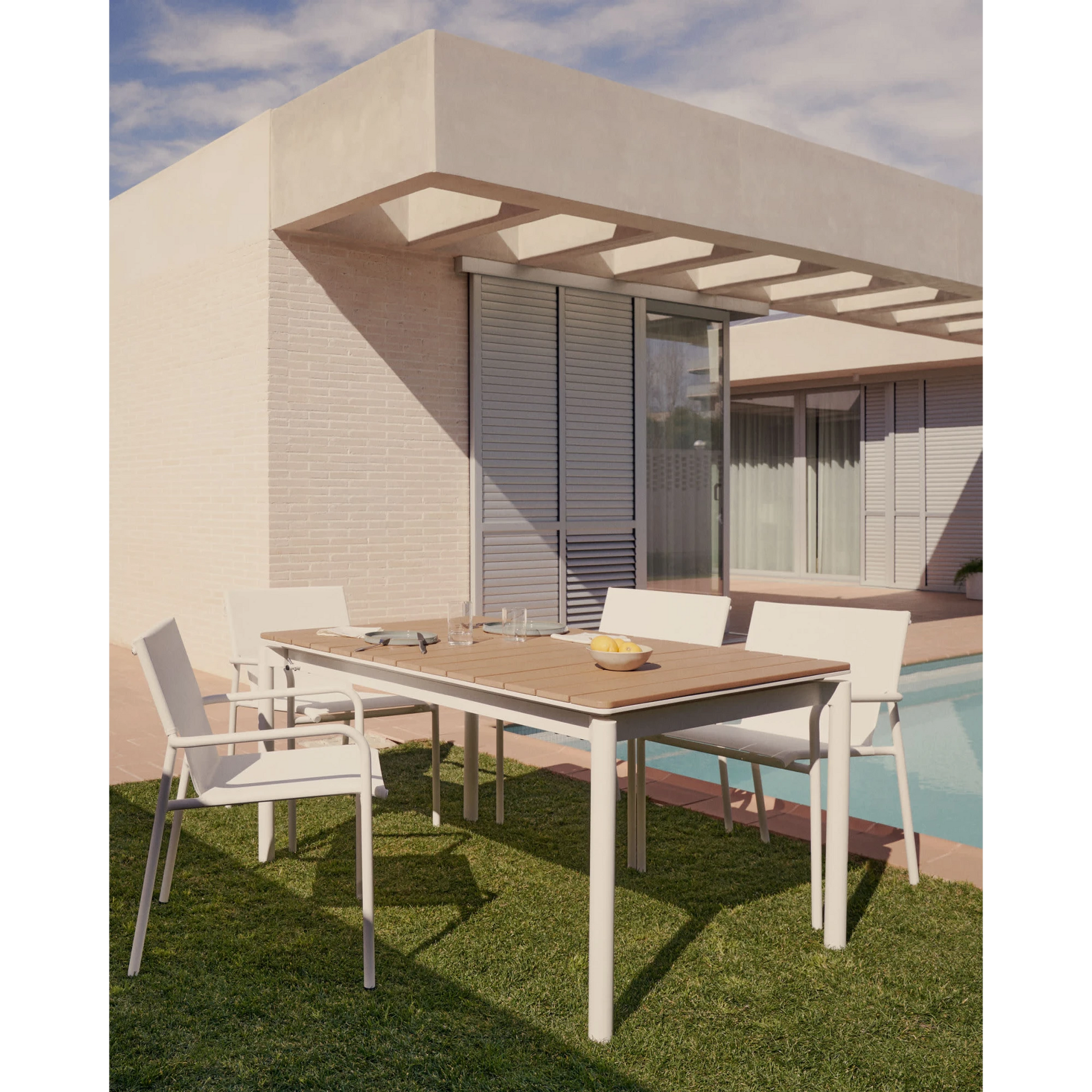 Kave Home Canyelles Dining Extendable Table, 140cm, White