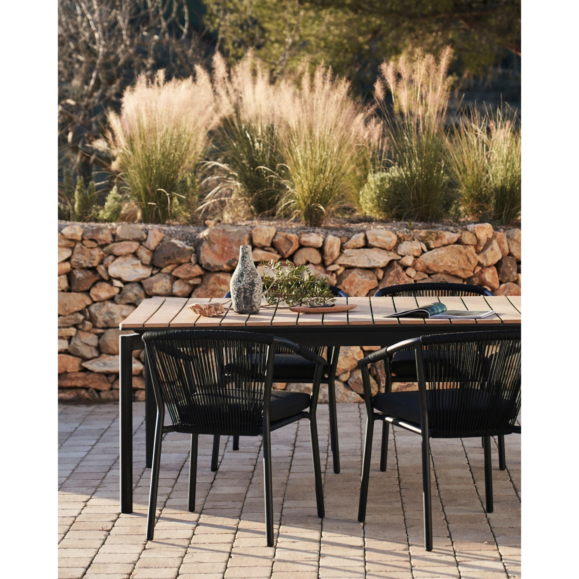 Kave Home Canyelles Dining Extendable Table, 140cm, Black