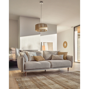 Kave Home Carlota 3-Seat Sofa, Beige