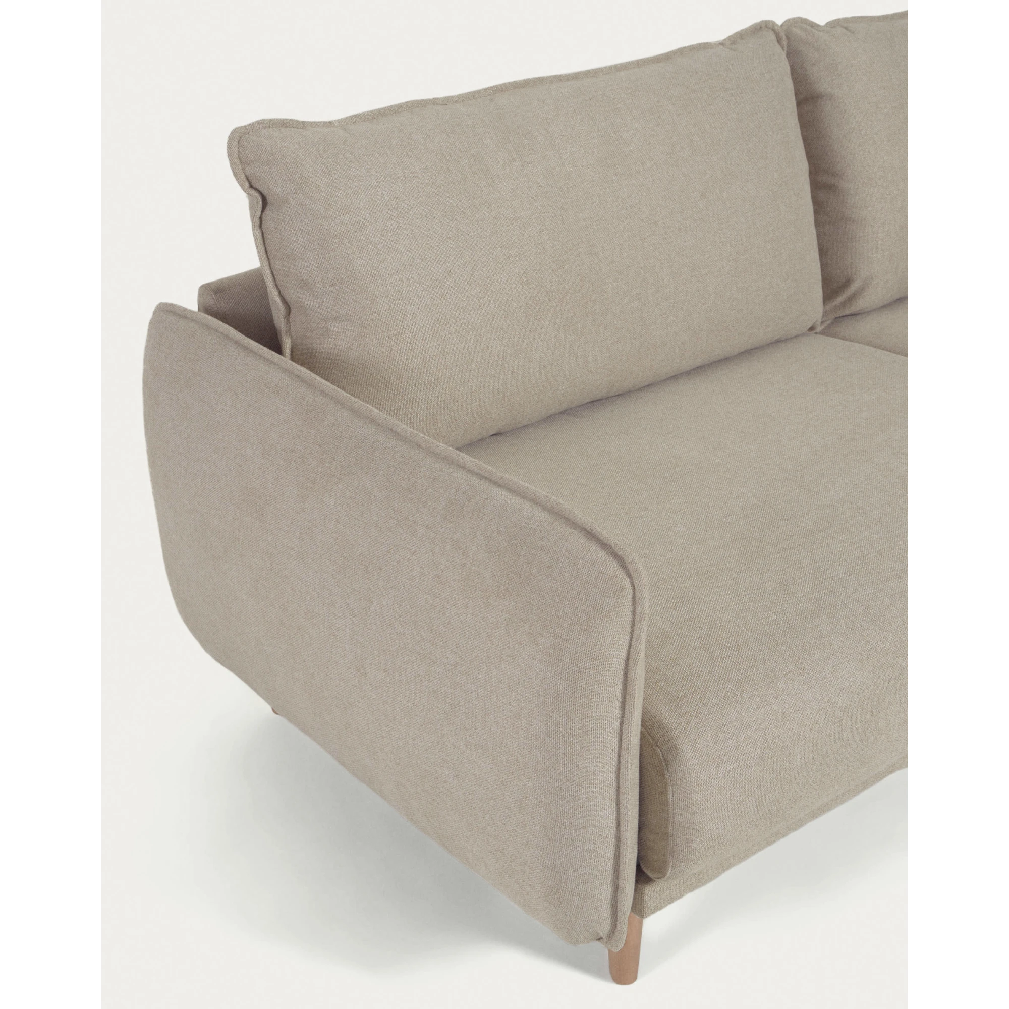 Kave Home Carlota 3-Seat Sofa, Beige