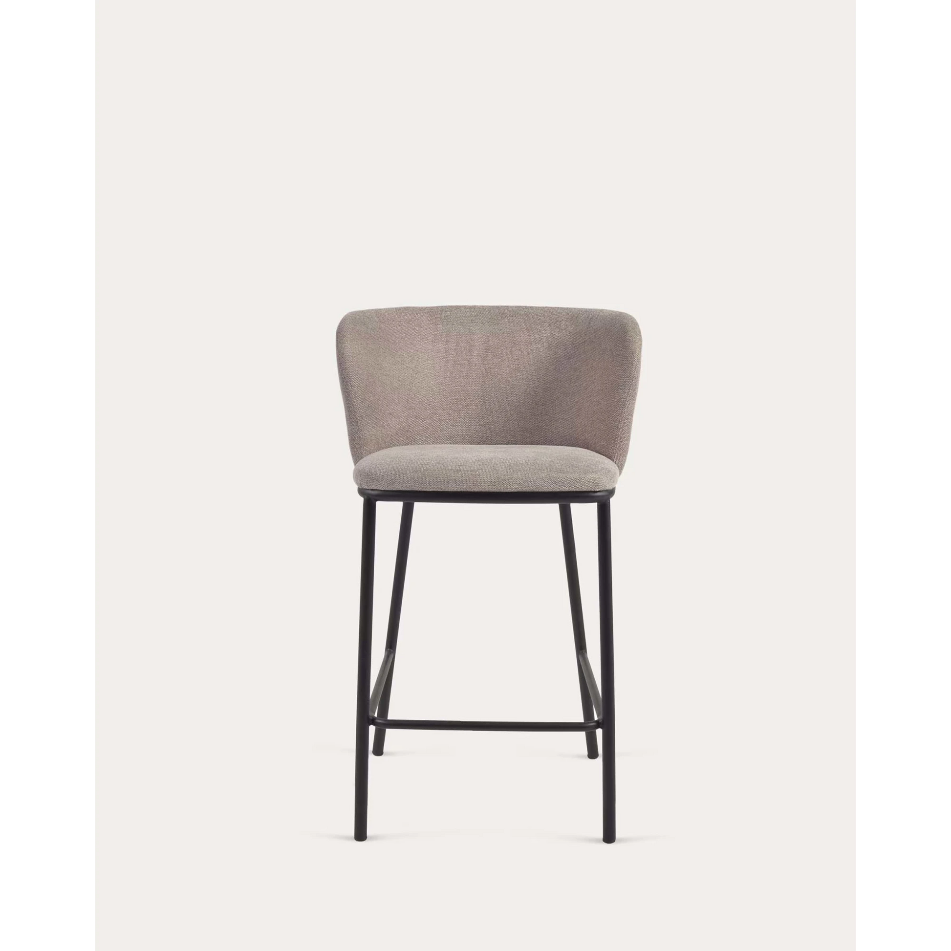 Kave Home Ciselia Chenille Bar Stool, Brown
