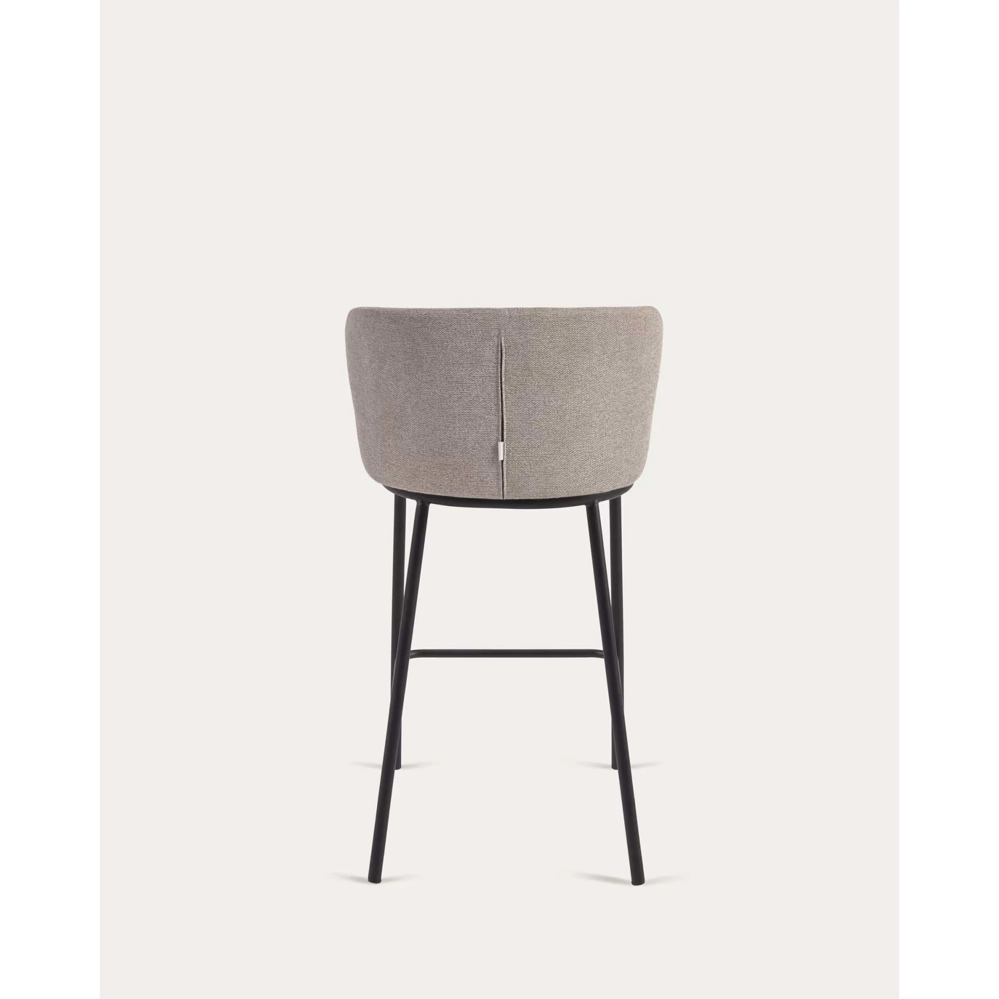 Kave Home Ciselia Chenille Bar Stool, Brown