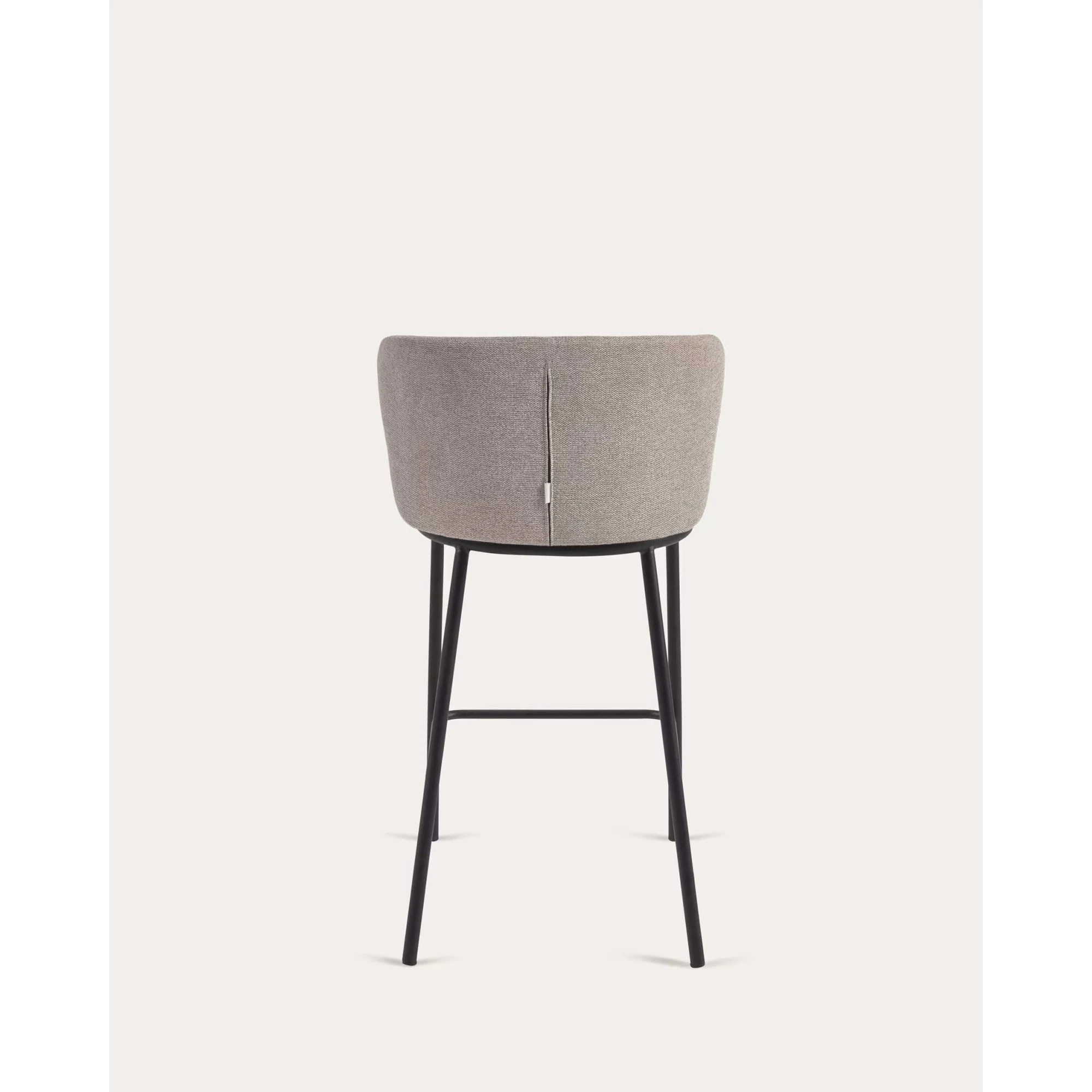Kave Home Ciselia Chenille Bar Stool, Brown