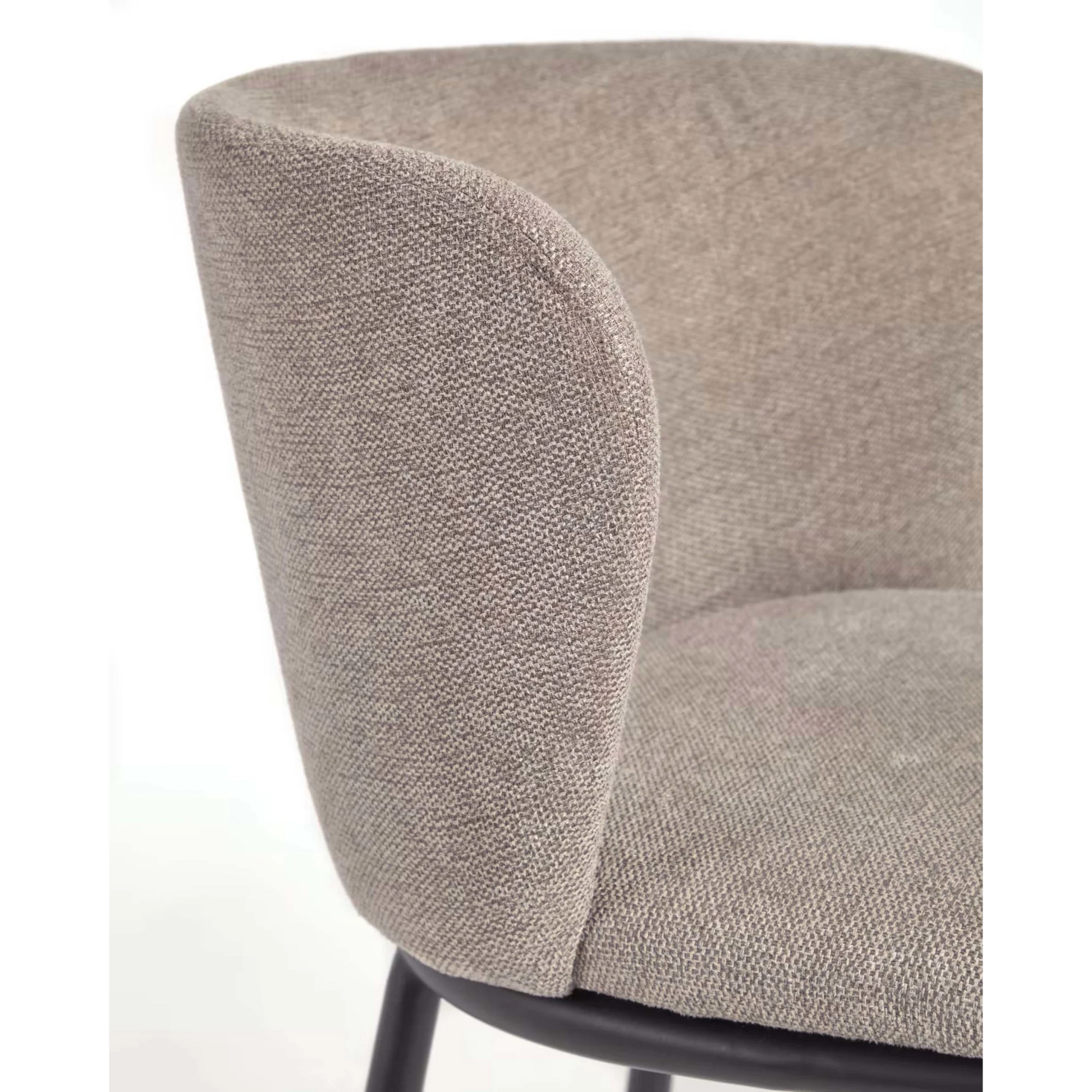 Kave Home Ciselia Chenille Bar Stool, Brown