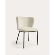 Kave Home Ciselia Boucle Dining Chair, White