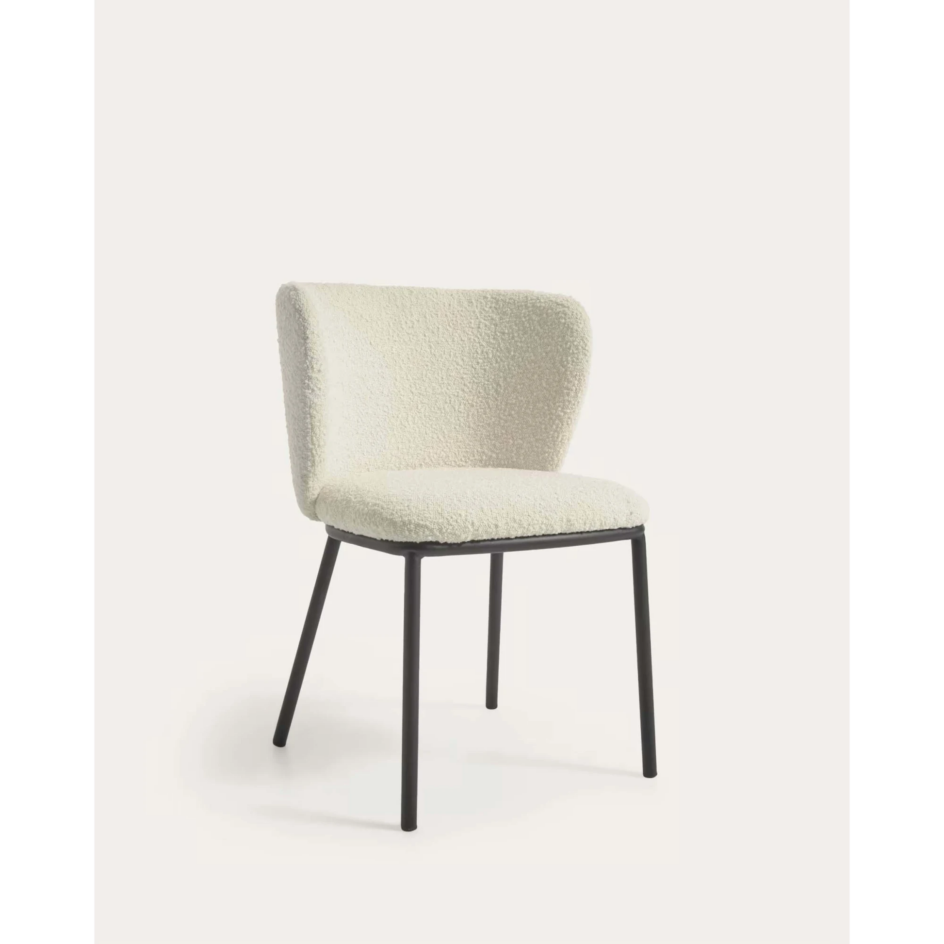 Kave Home Ciselia Boucle Dining Chair, White