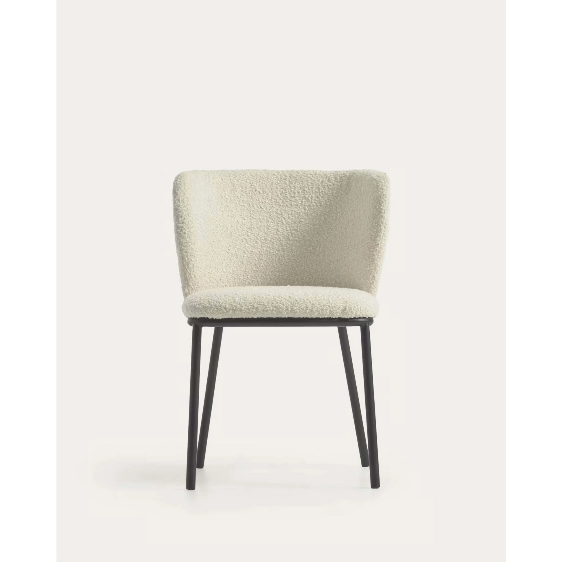 Kave Home Ciselia Boucle Dining Chair, White